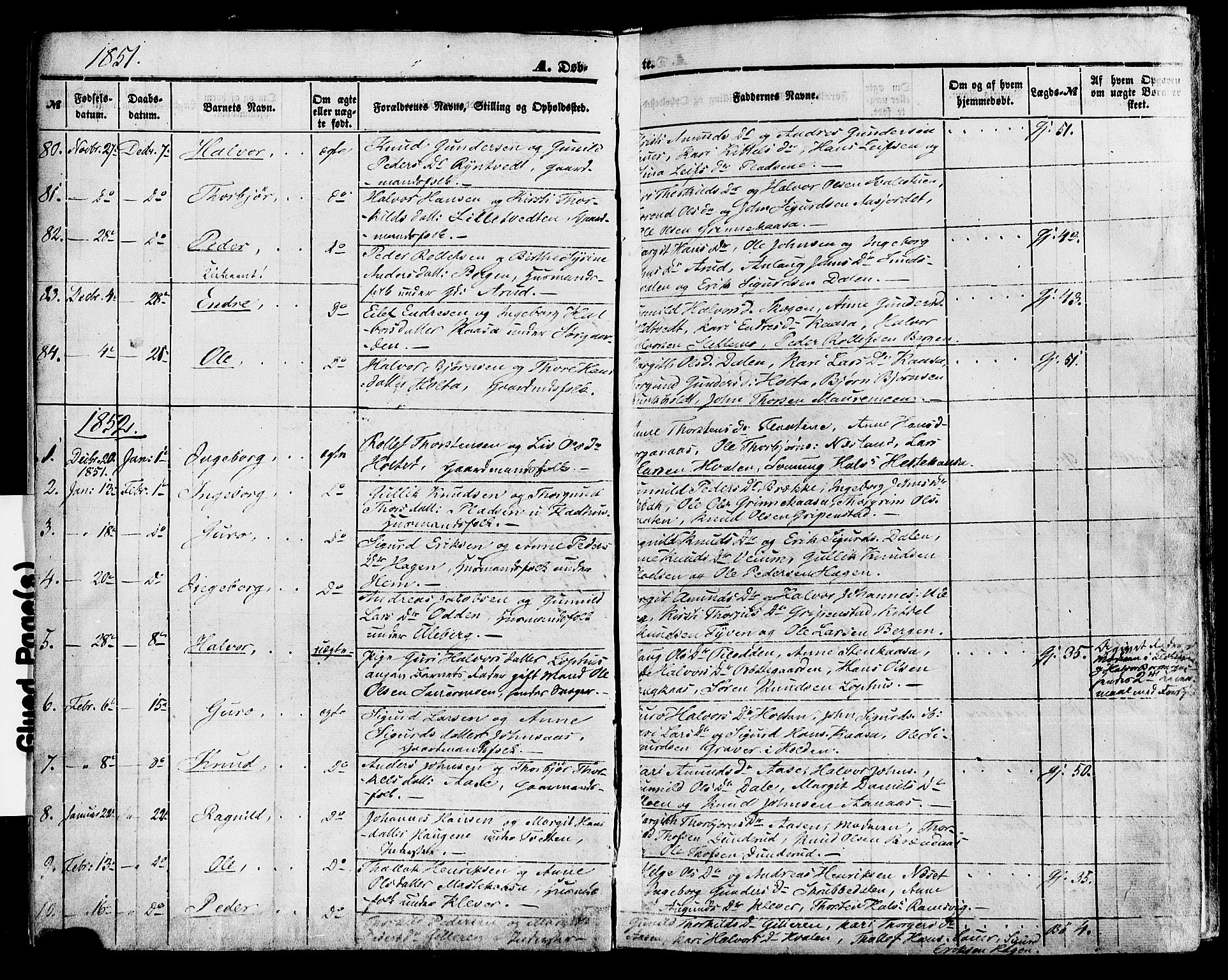 Sauherad kirkebøker, SAKO/A-298/F/Fa/L0007: Parish register (official) no. I 7, 1851-1873, p. 6