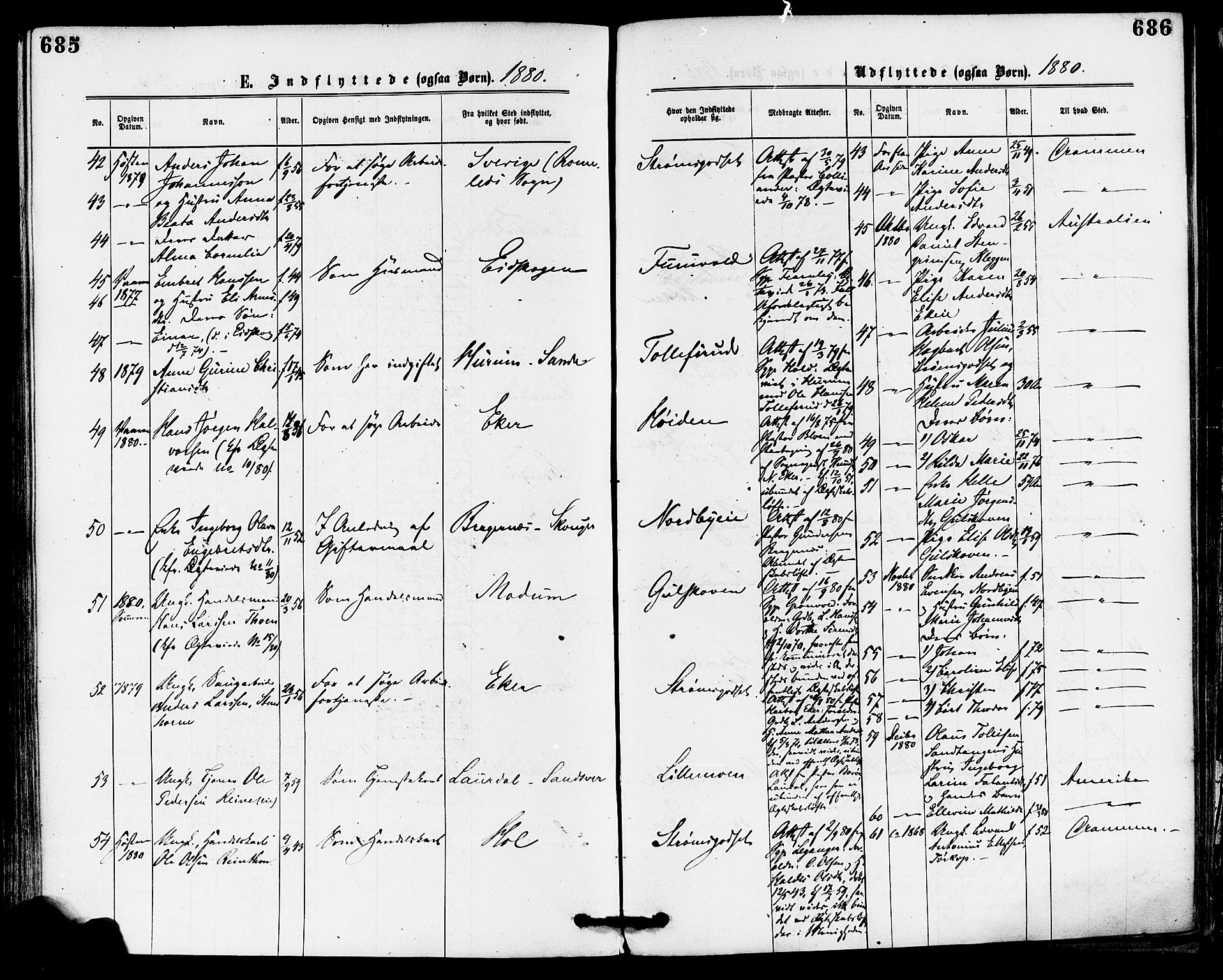 Skoger kirkebøker, AV/SAKO-A-59/F/Fa/L0005: Parish register (official) no. I 5, 1873-1884, p. 685-686