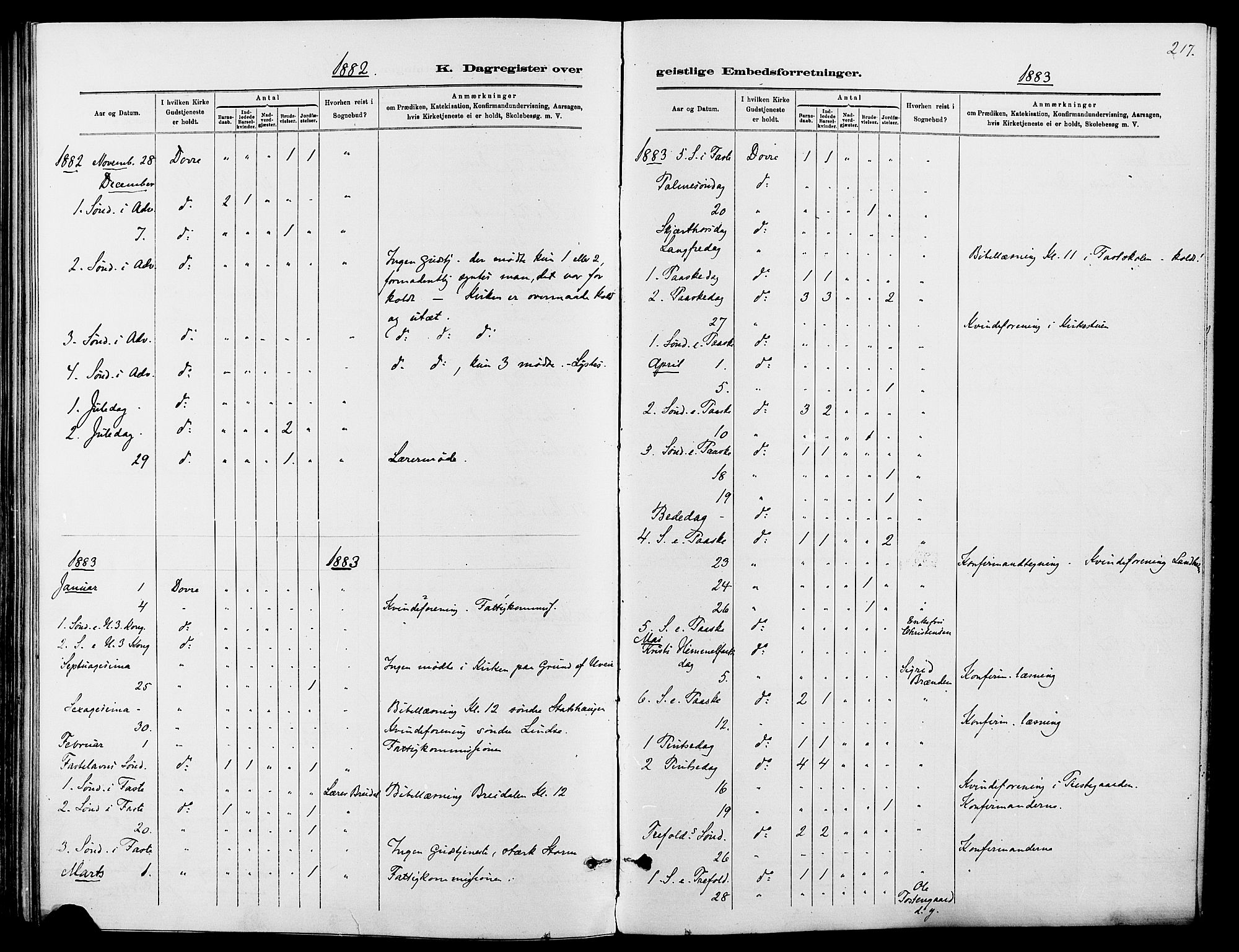 Dovre prestekontor, SAH/PREST-066/H/Ha/Haa/L0002: Parish register (official) no. 2, 1879-1890, p. 217