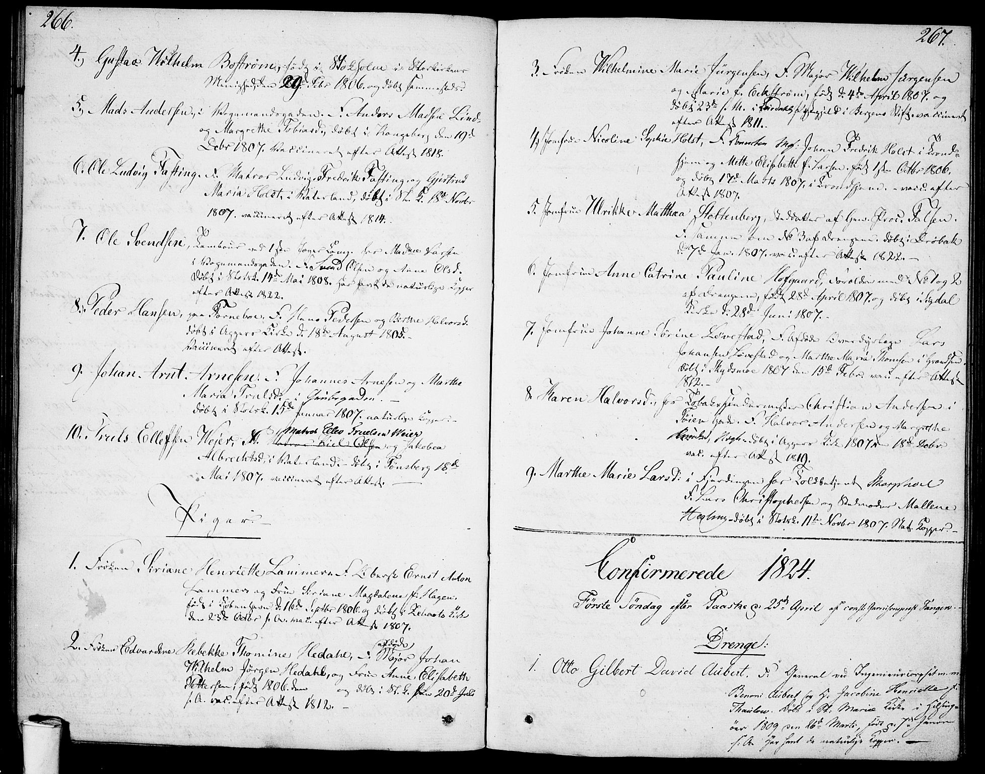 Garnisonsmenigheten Kirkebøker, SAO/A-10846/F/Fa/L0004: Parish register (official) no. 4, 1820-1828, p. 266-267