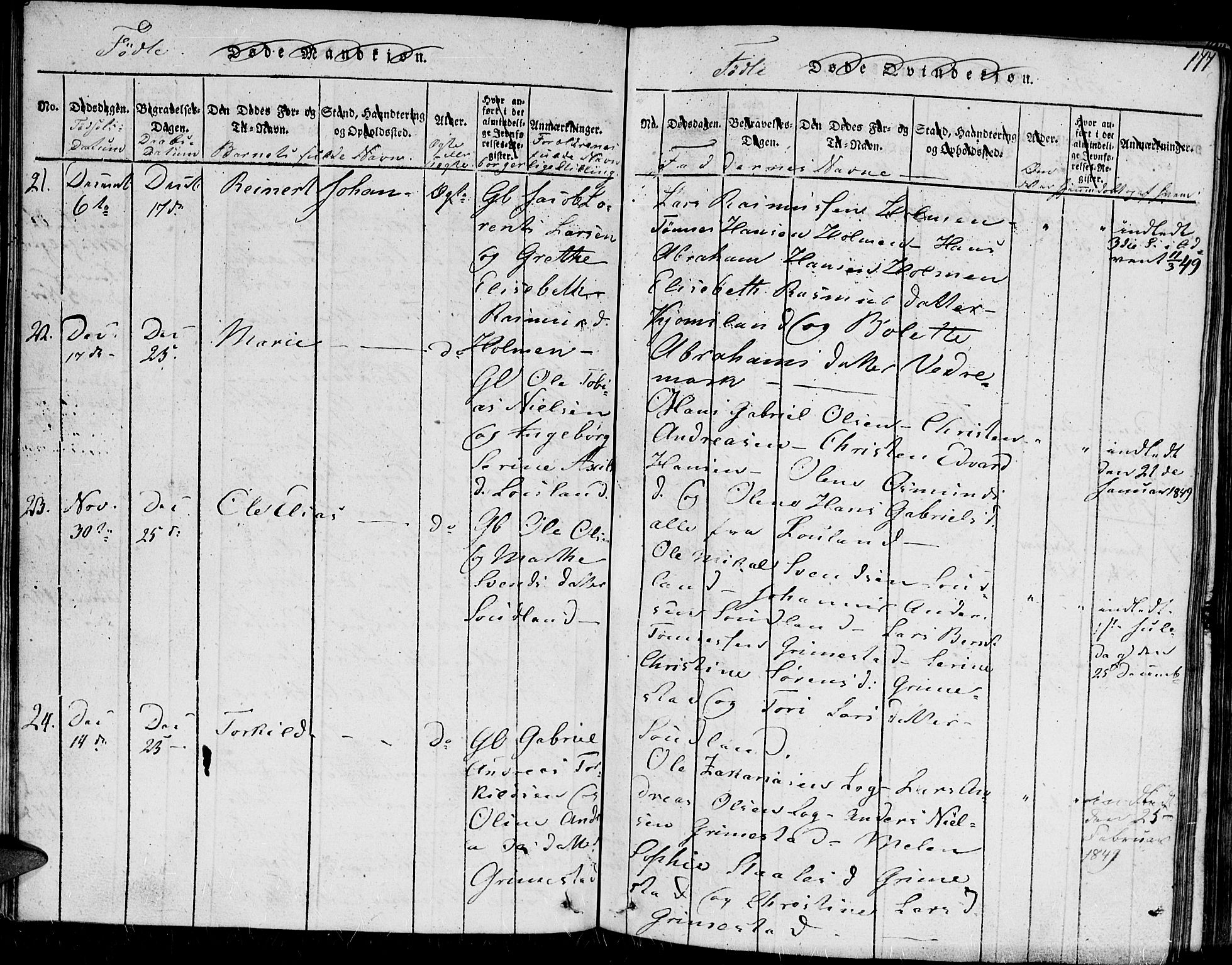 Herad sokneprestkontor, AV/SAK-1111-0018/F/Fb/Fba/L0001: Parish register (copy) no. B 1, 1815-1852, p. 178