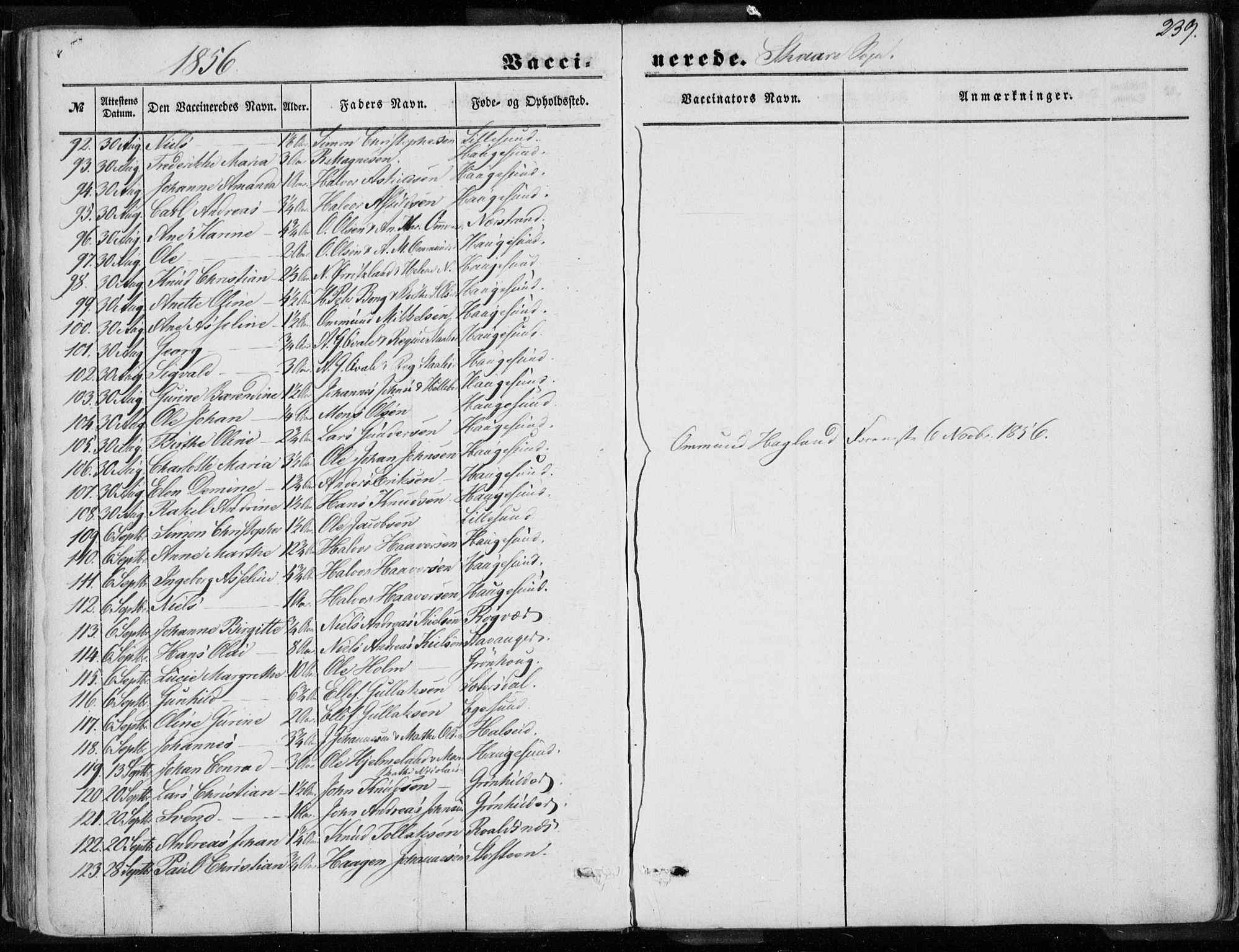 Torvastad sokneprestkontor, AV/SAST-A -101857/H/Ha/Haa/L0009: Parish register (official) no. A 9, 1847-1856, p. 239