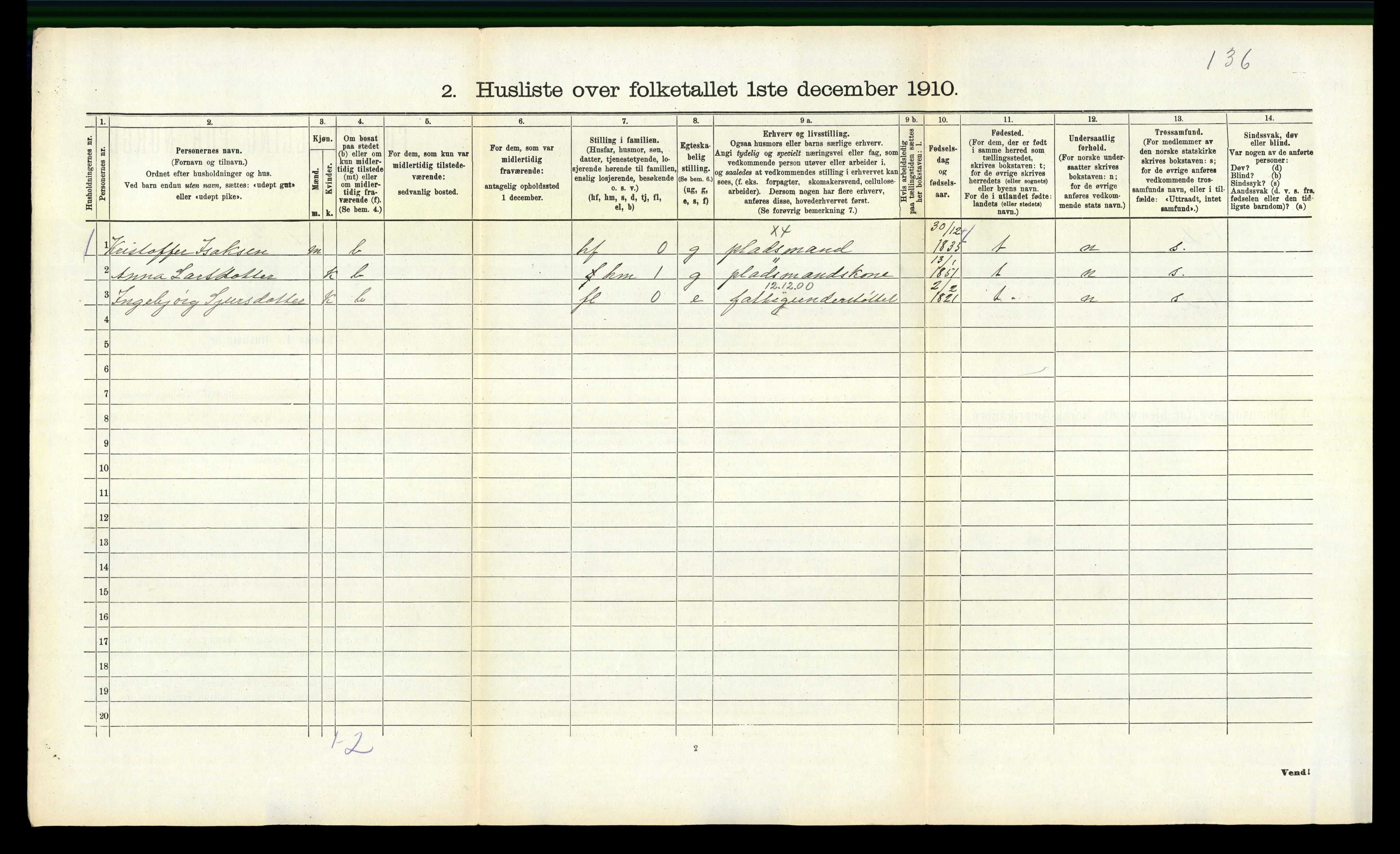 RA, 1910 census for Ulvik, 1910, p. 89