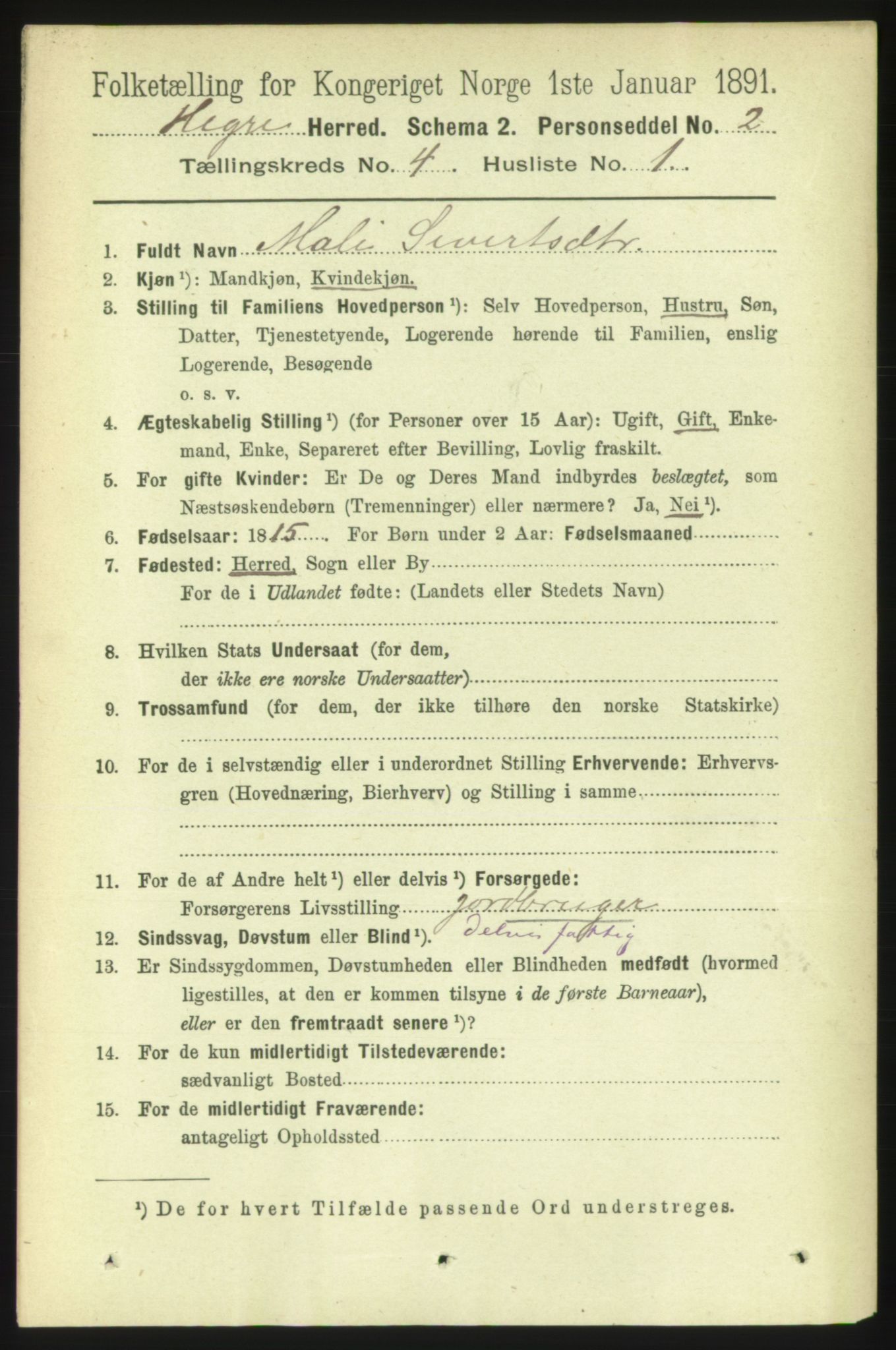 RA, 1891 census for 1712 Hegra, 1891, p. 1502