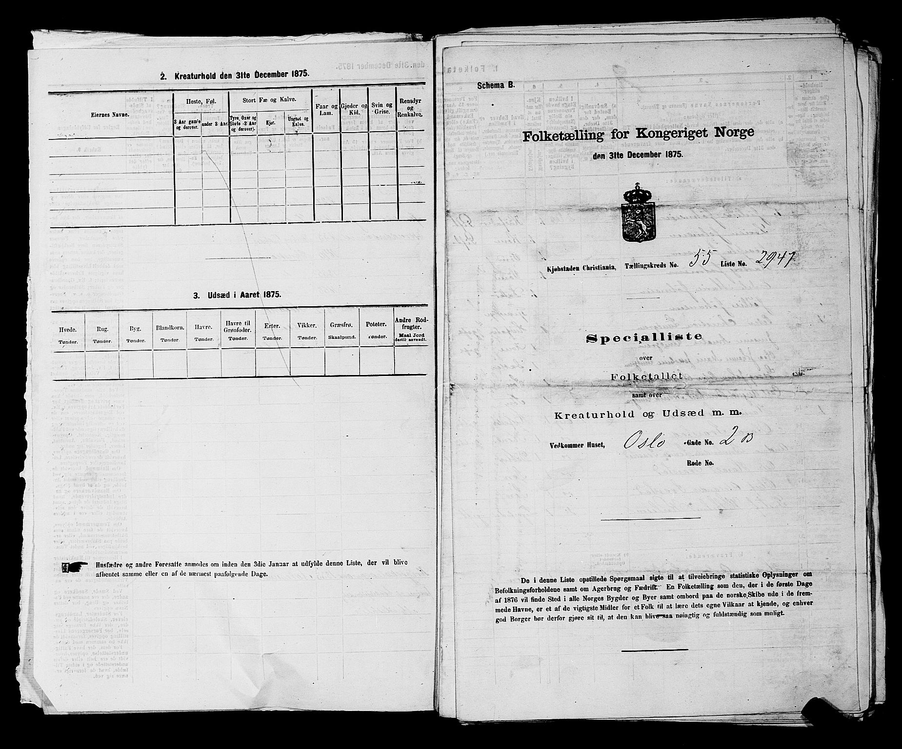 RA, 1875 census for 0301 Kristiania, 1875, p. 8300