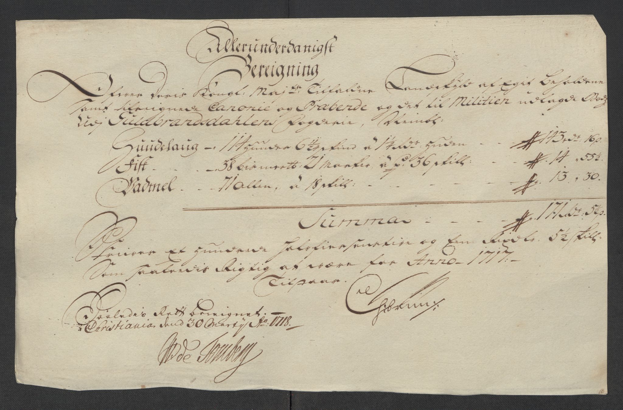 Rentekammeret inntil 1814, Reviderte regnskaper, Fogderegnskap, RA/EA-4092/R17/L1187: Fogderegnskap Gudbrandsdal, 1717, p. 95