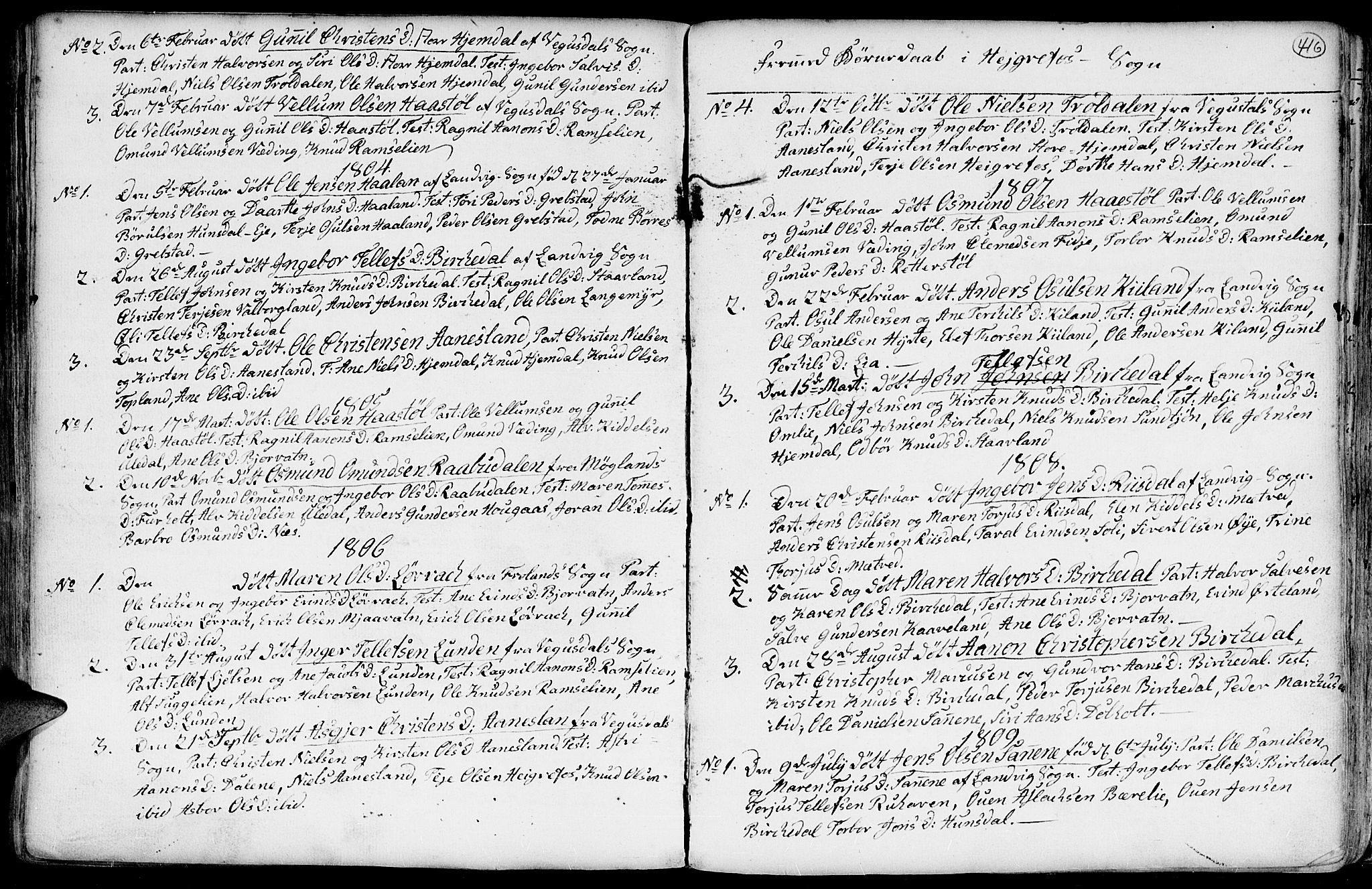 Hommedal sokneprestkontor, SAK/1111-0023/F/Fa/Fab/L0002: Parish register (official) no. A 2 /3, 1740-1821, p. 416