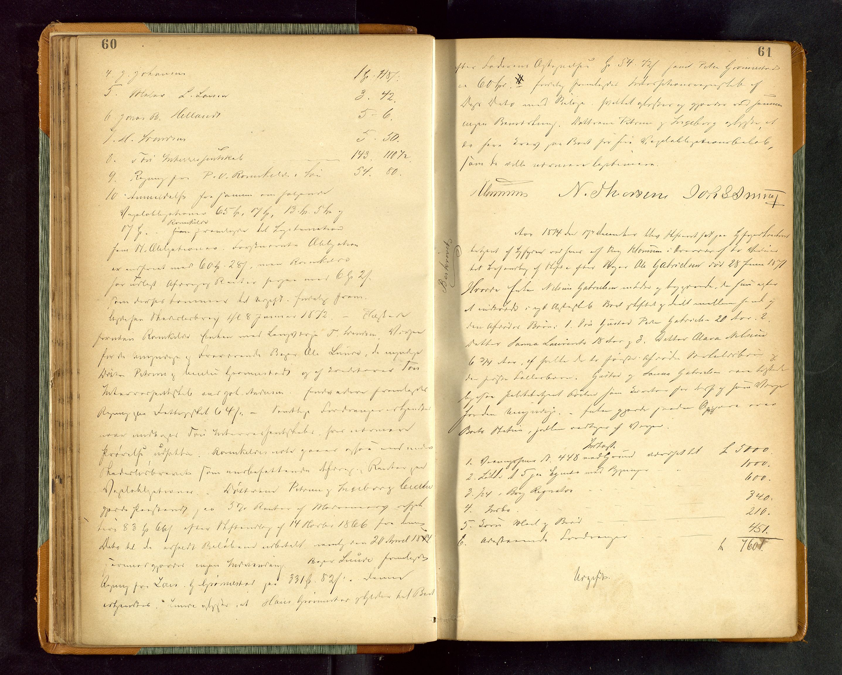 Stavanger byfogd, AV/SAST-A-101408/001/5/50/503BB/L0015: Skifteforhandlingsprotokoll, 1873-1879, p. 60-61