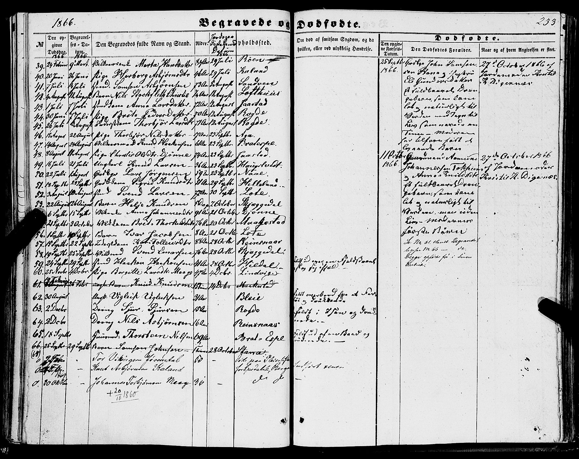 Ullensvang sokneprestembete, SAB/A-78701/H/Haa: Parish register (official) no. A 11, 1854-1866, p. 233