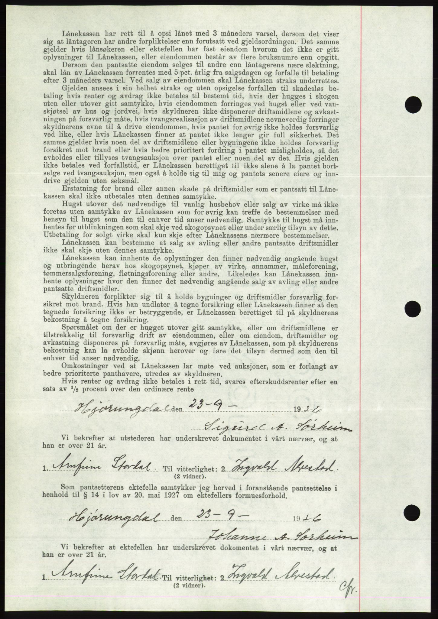 Søre Sunnmøre sorenskriveri, AV/SAT-A-4122/1/2/2C/L0061: Mortgage book no. 55, 1936-1936, Diary no: : 1328/1936