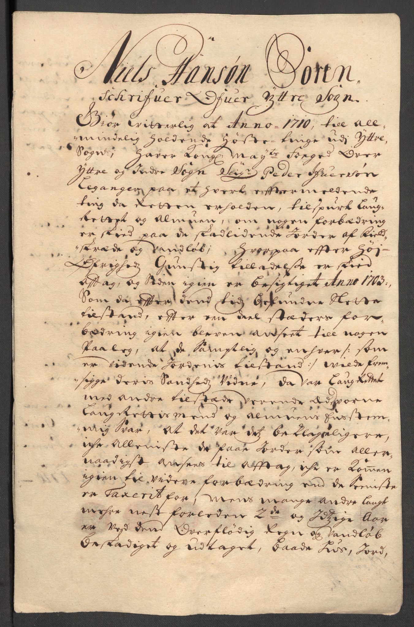 Rentekammeret inntil 1814, Reviderte regnskaper, Fogderegnskap, RA/EA-4092/R52/L3316: Fogderegnskap Sogn, 1709-1710, p. 340