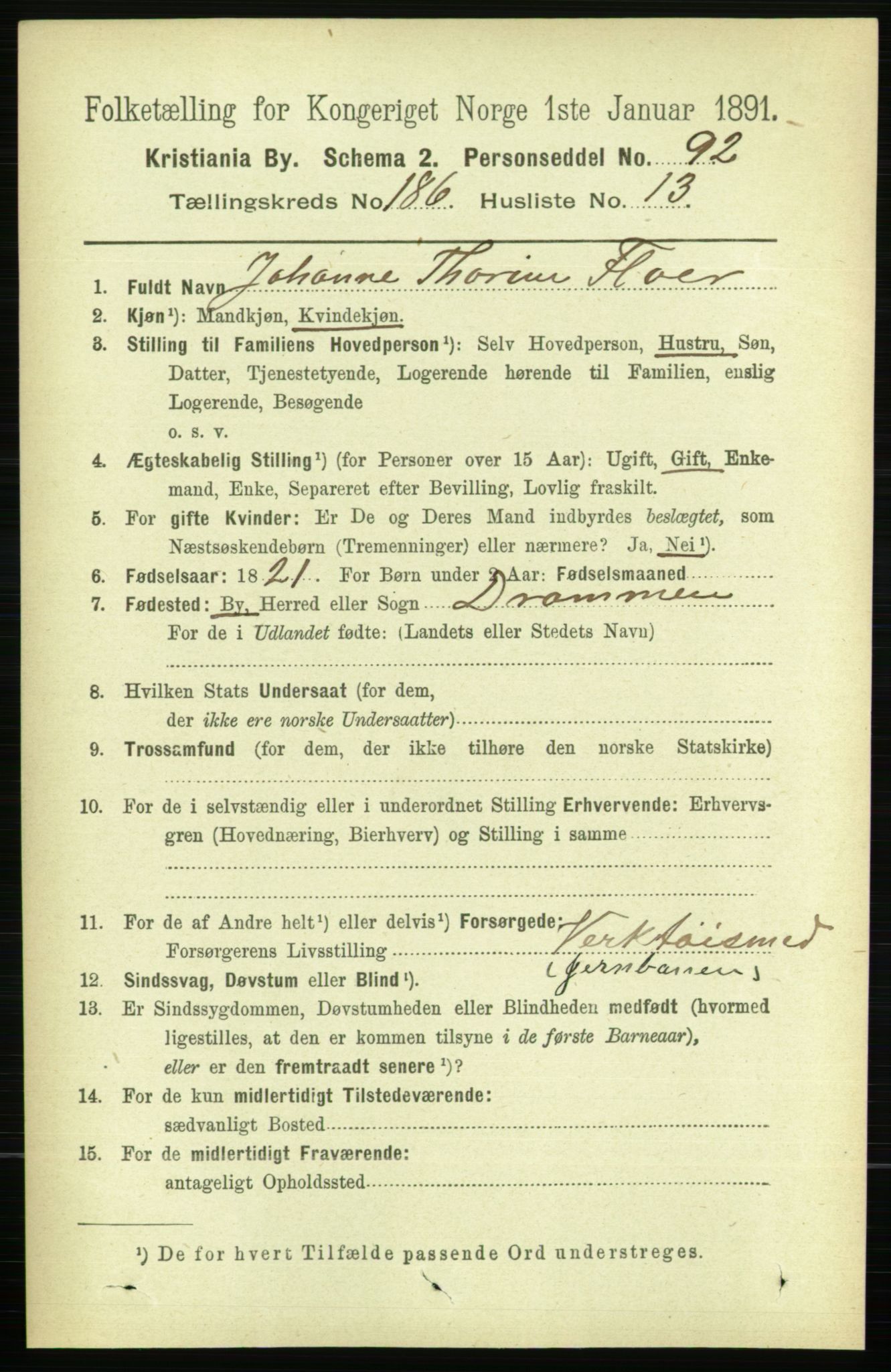 RA, 1891 census for 0301 Kristiania, 1891, p. 111873