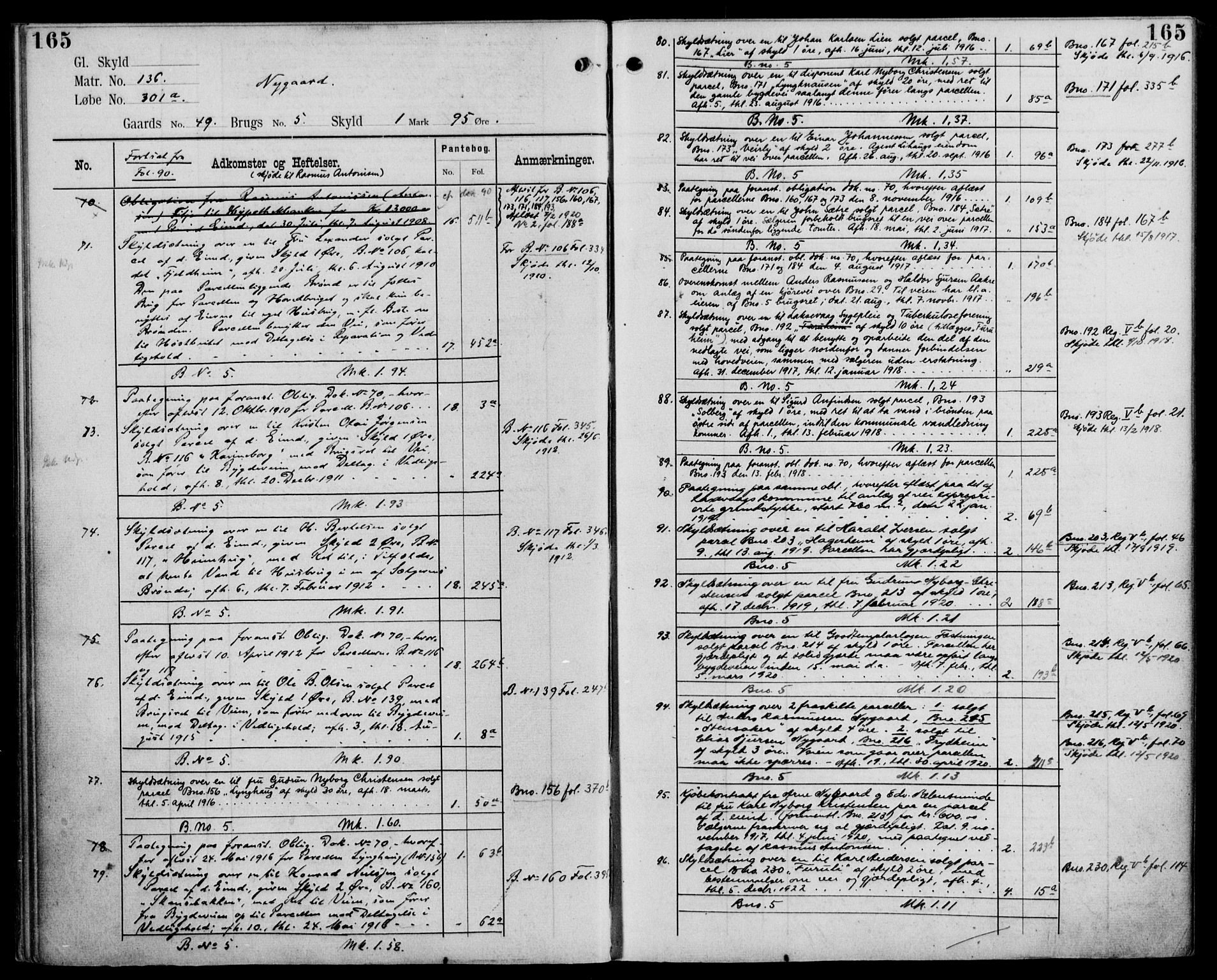 Midhordland sorenskriveri, AV/SAB-A-3001/1/G/Ga/Gab/L0110: Mortgage register no. II.A.b.110, p. 165