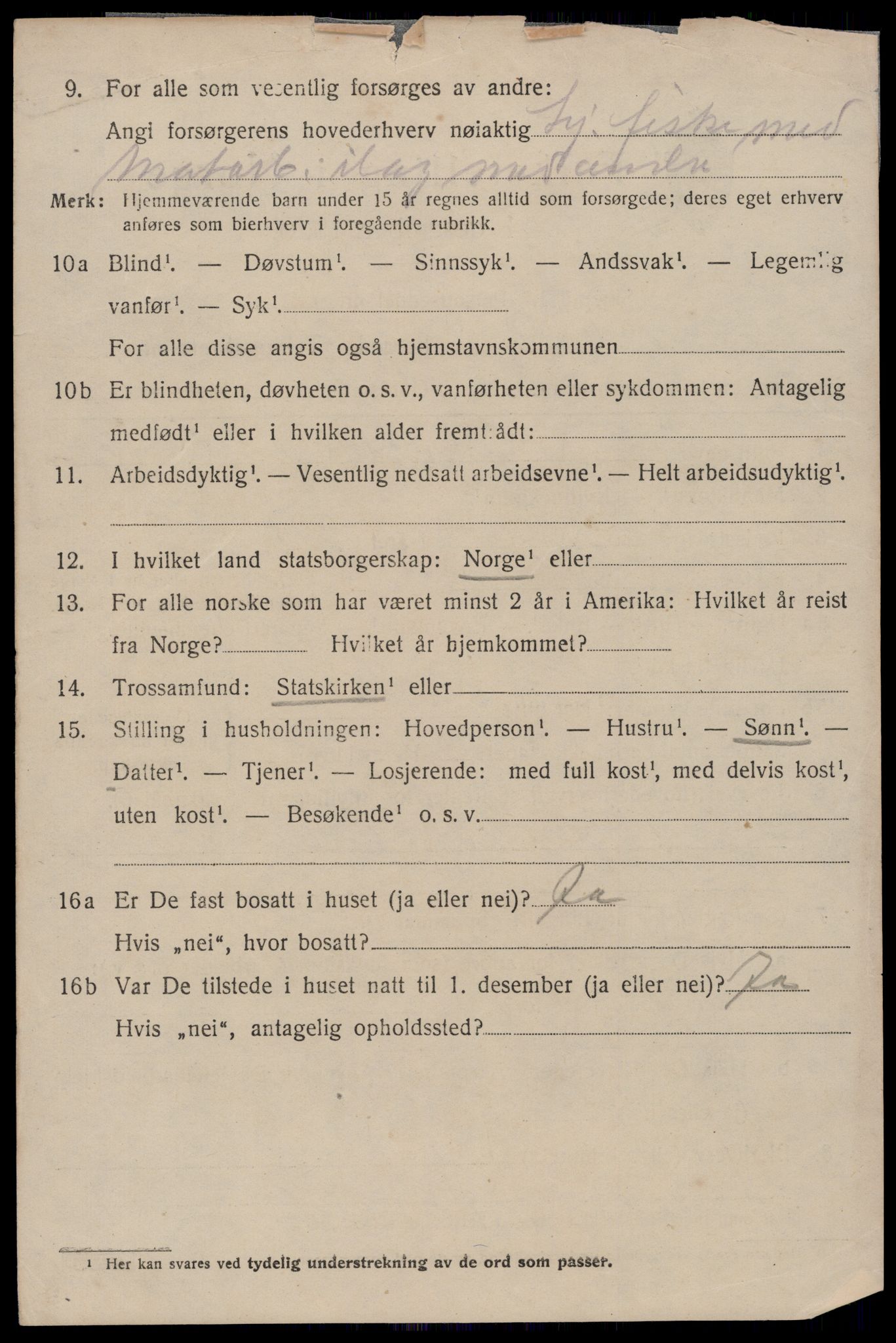 SAST, 1920 census for Håland, 1920, p. 5694