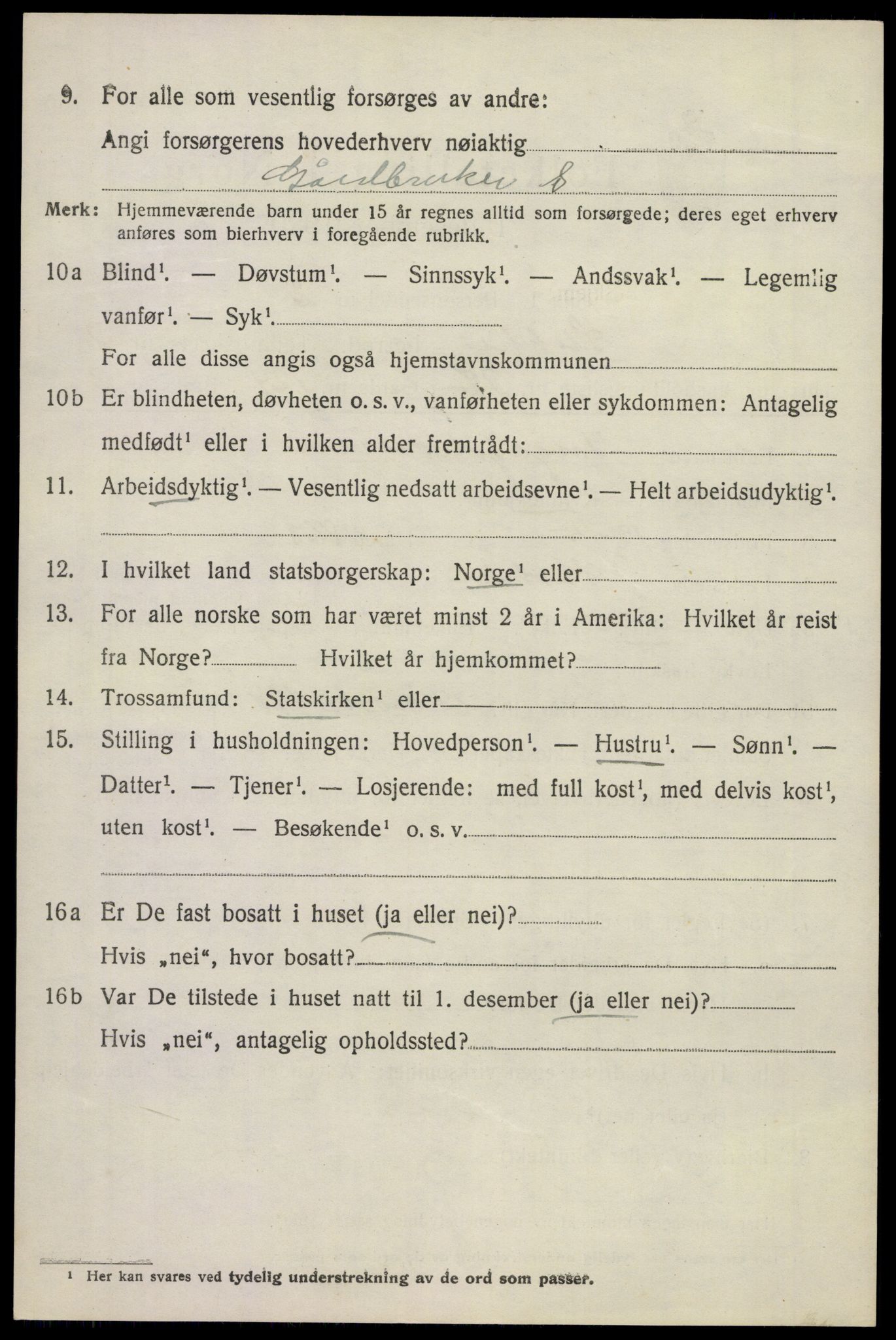 SAKO, 1920 census for Stokke, 1920, p. 10481
