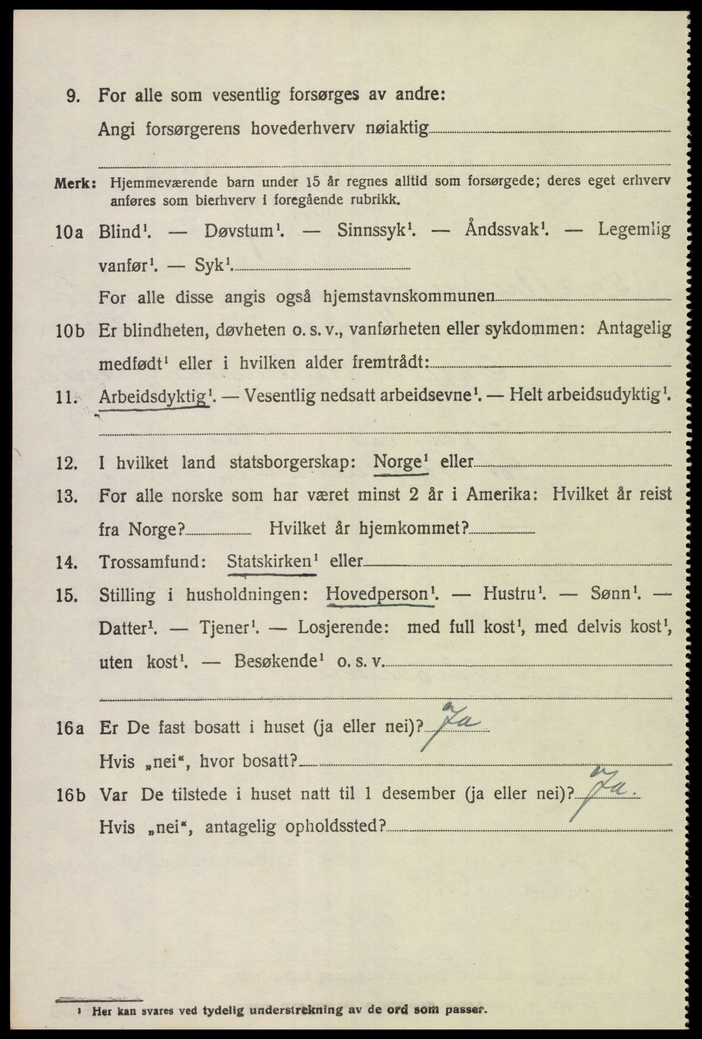 SAK, 1920 census for Sør-Audnedal, 1920, p. 6668