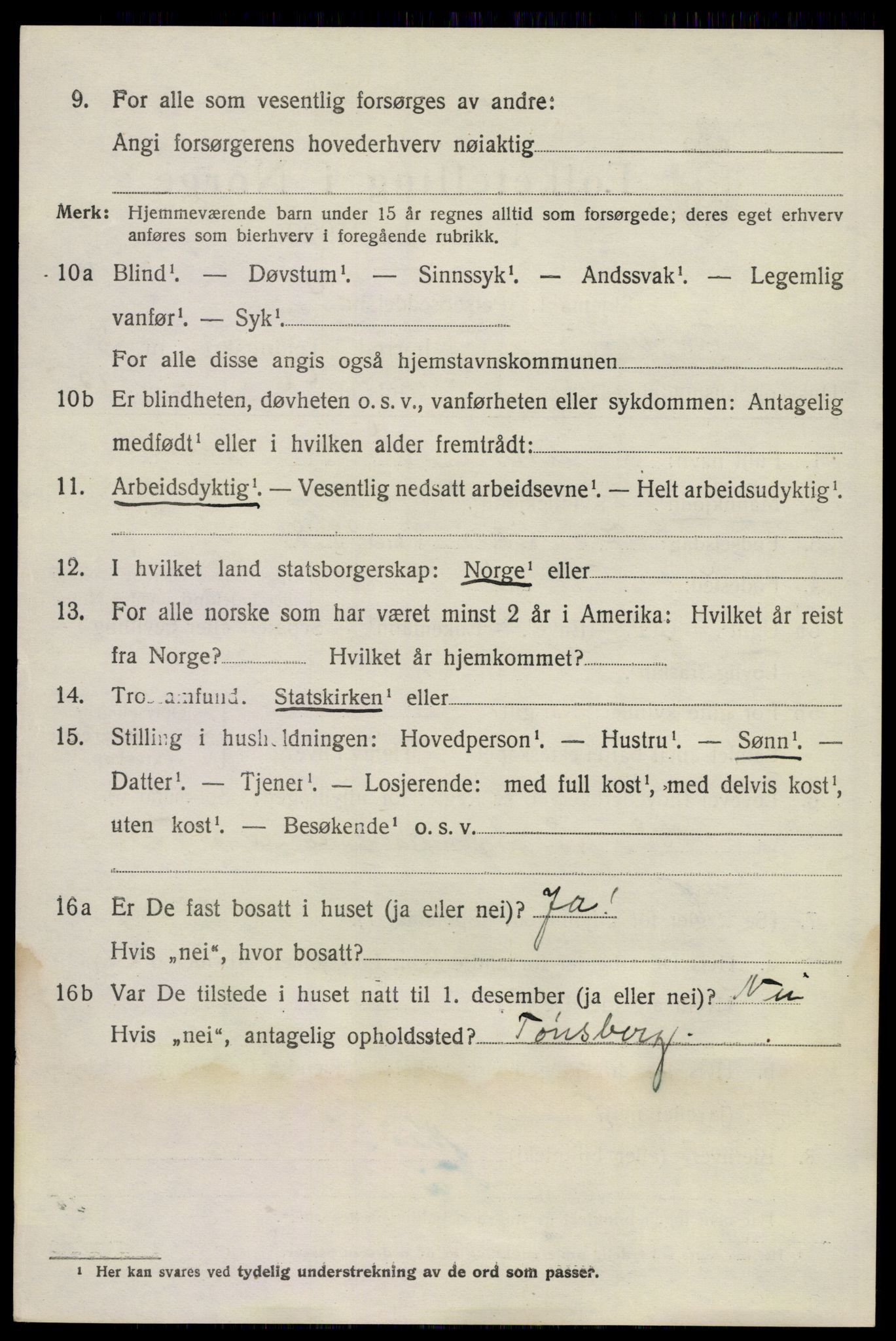 SAKO, 1920 census for Nøtterøy, 1920, p. 10452