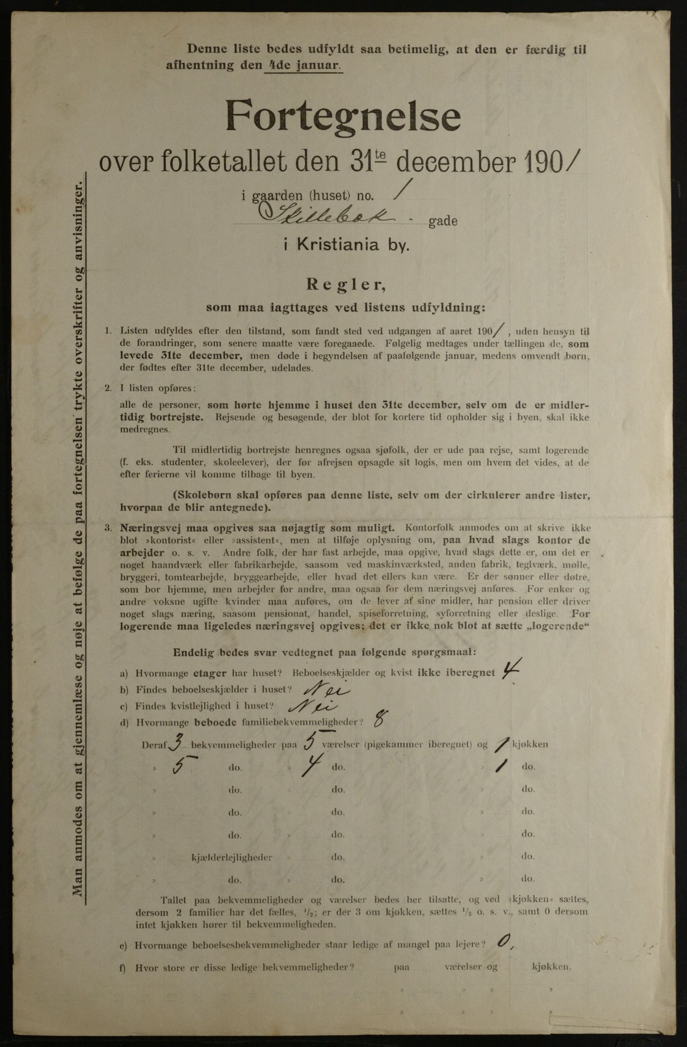 OBA, Municipal Census 1901 for Kristiania, 1901, p. 14697