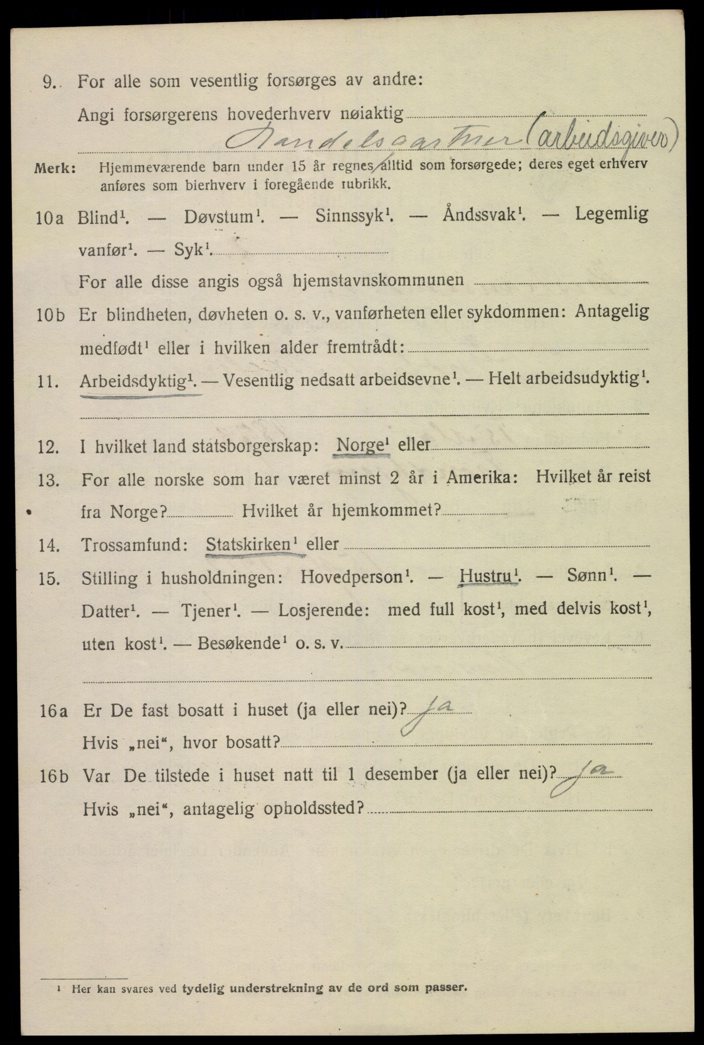 SAK, 1920 census for Kristiansand, 1920, p. 28262