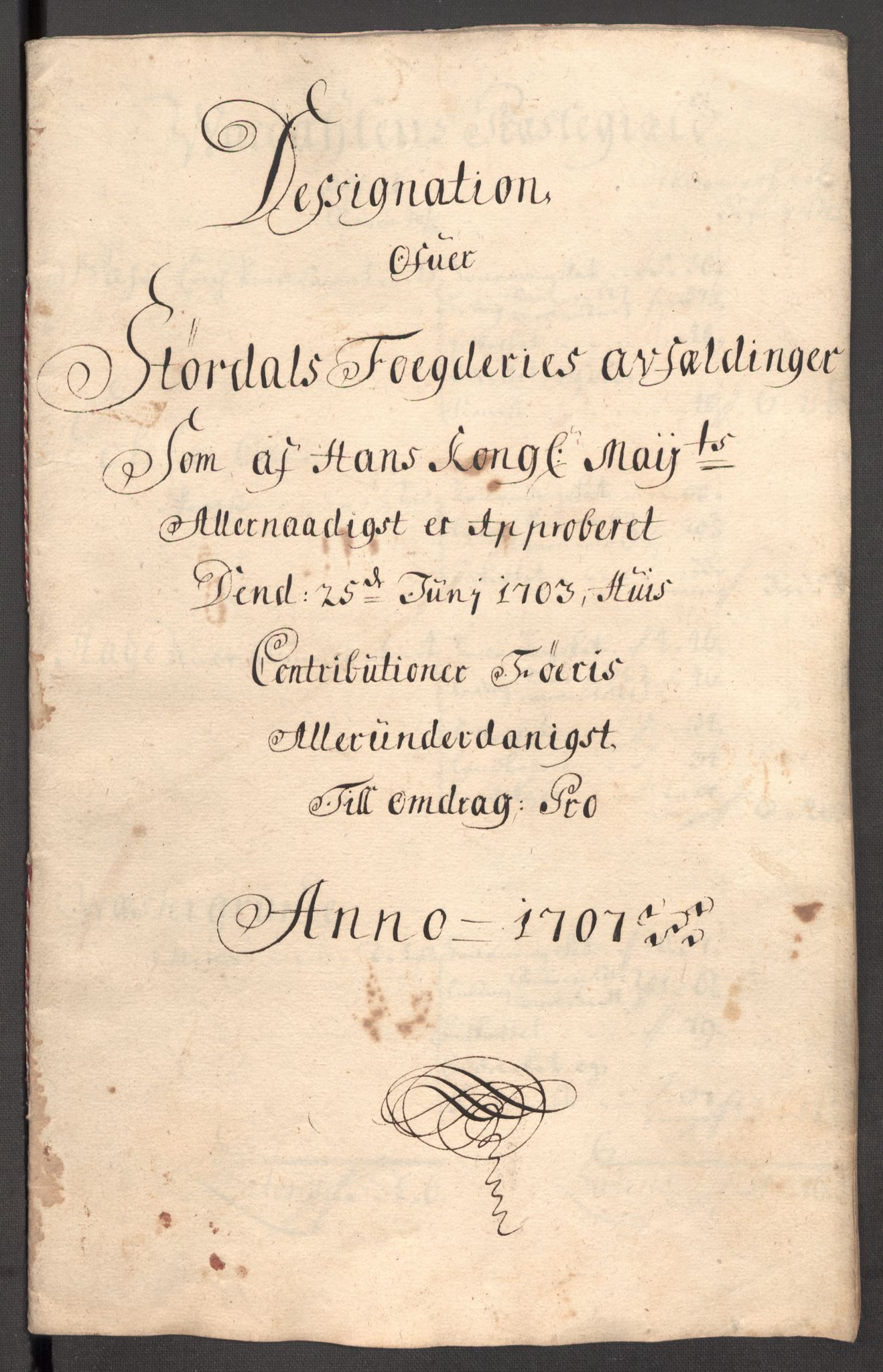 Rentekammeret inntil 1814, Reviderte regnskaper, Fogderegnskap, AV/RA-EA-4092/R62/L4197: Fogderegnskap Stjørdal og Verdal, 1707, p. 274