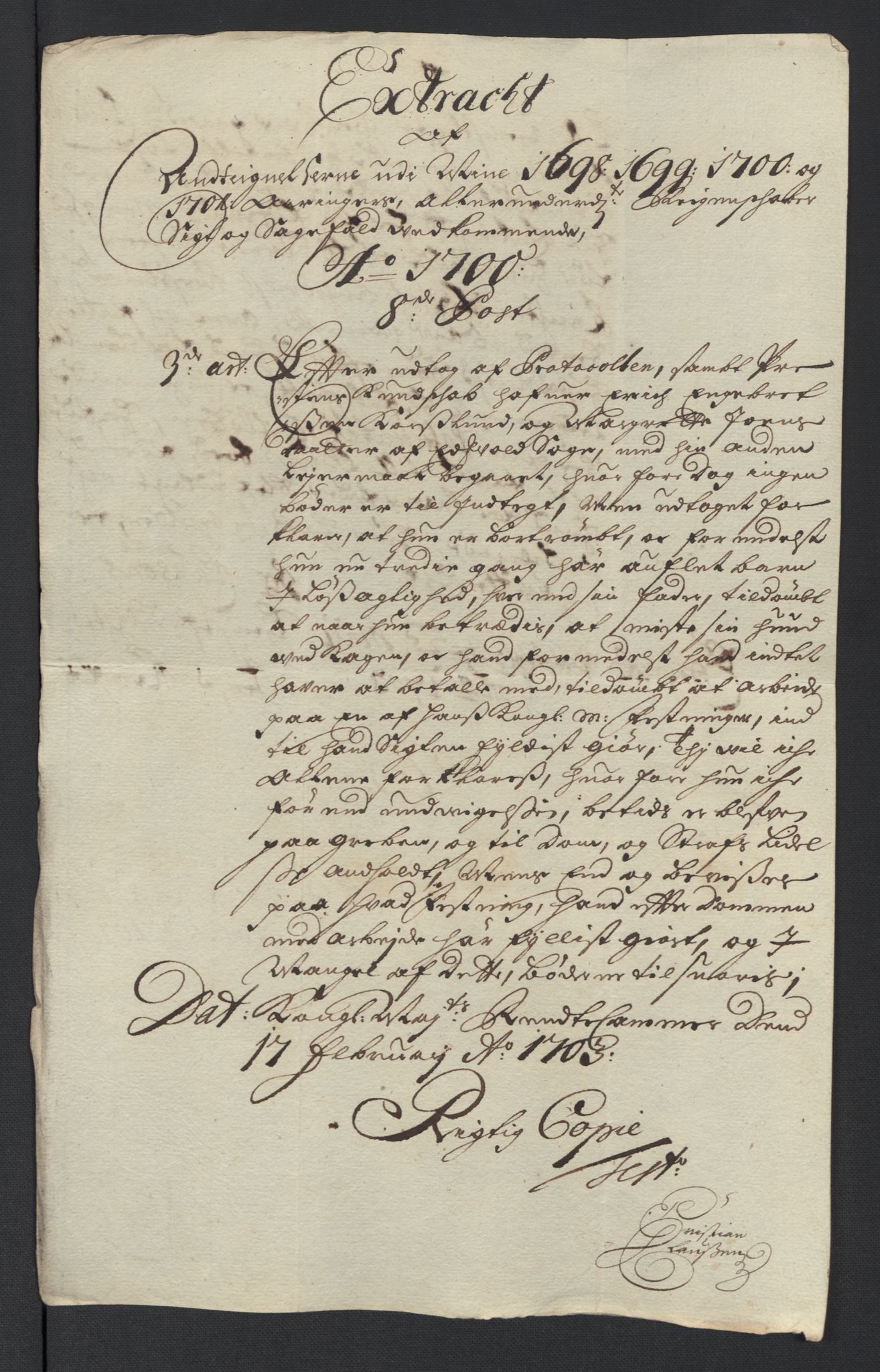 Rentekammeret inntil 1814, Reviderte regnskaper, Fogderegnskap, AV/RA-EA-4092/R12/L0715: Fogderegnskap Øvre Romerike, 1698-1701, p. 22