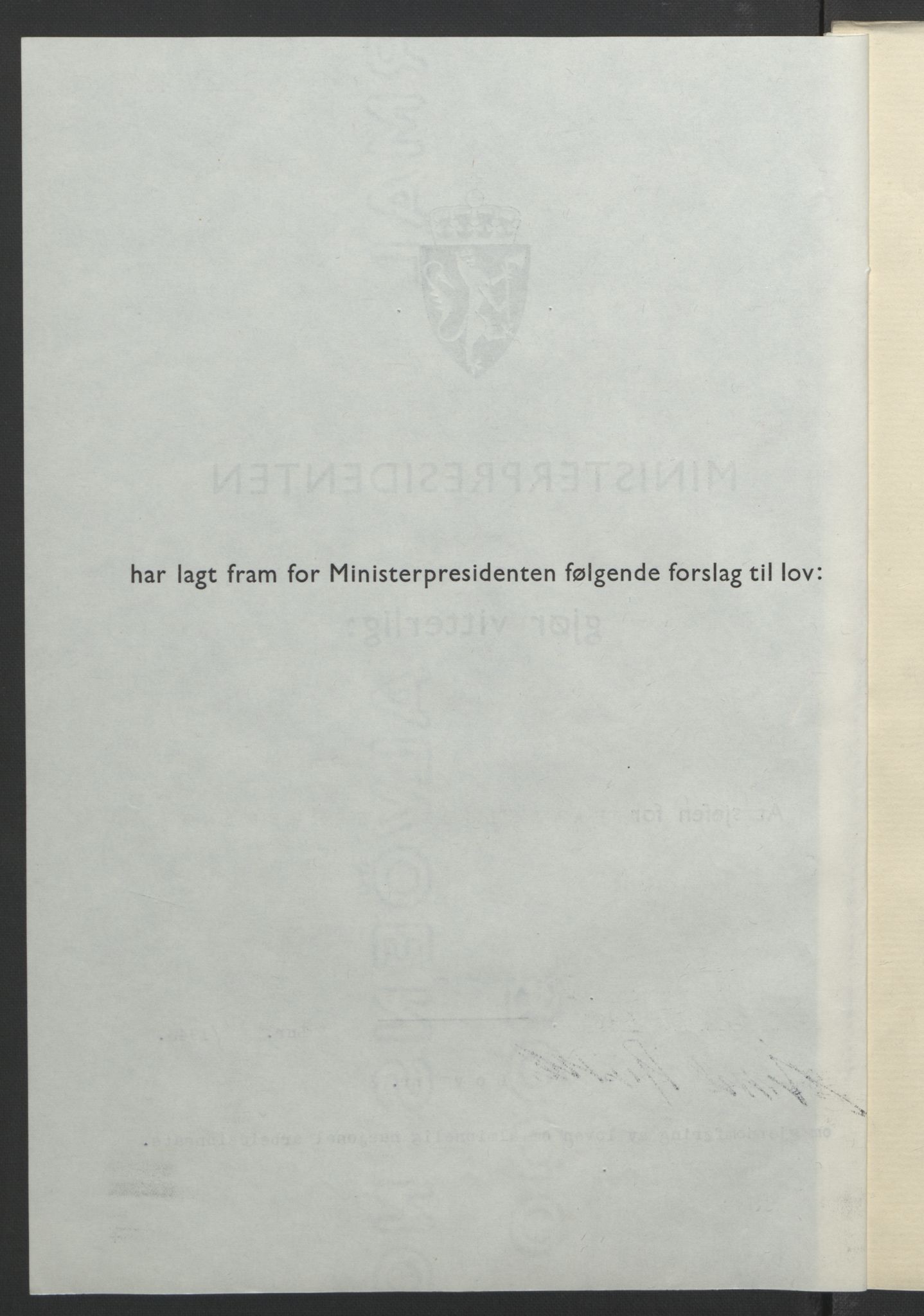 NS-administrasjonen 1940-1945 (Statsrådsekretariatet, de kommisariske statsråder mm), RA/S-4279/D/Db/L0099: Lover, 1943, p. 169