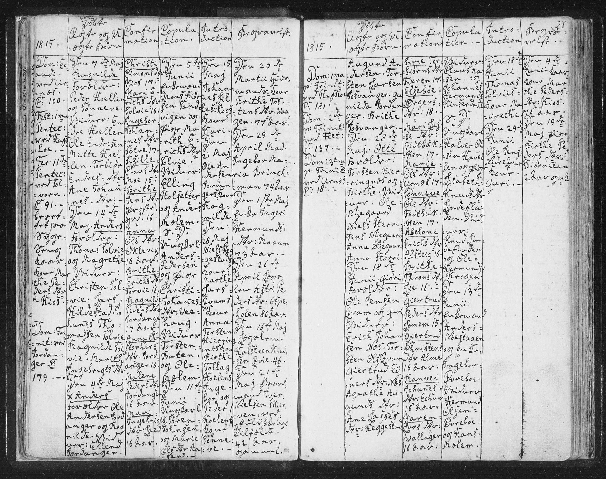Hafslo sokneprestembete, AV/SAB-A-80301/H/Haa/Haaa/L0003: Parish register (official) no. A 3, 1807-1821, p. 27