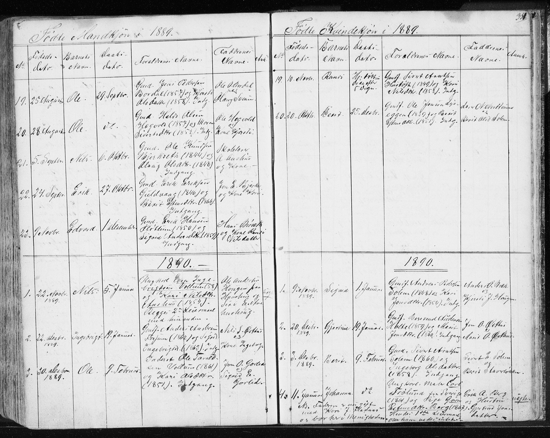 Ministerialprotokoller, klokkerbøker og fødselsregistre - Sør-Trøndelag, SAT/A-1456/689/L1043: Parish register (copy) no. 689C02, 1816-1892, p. 351
