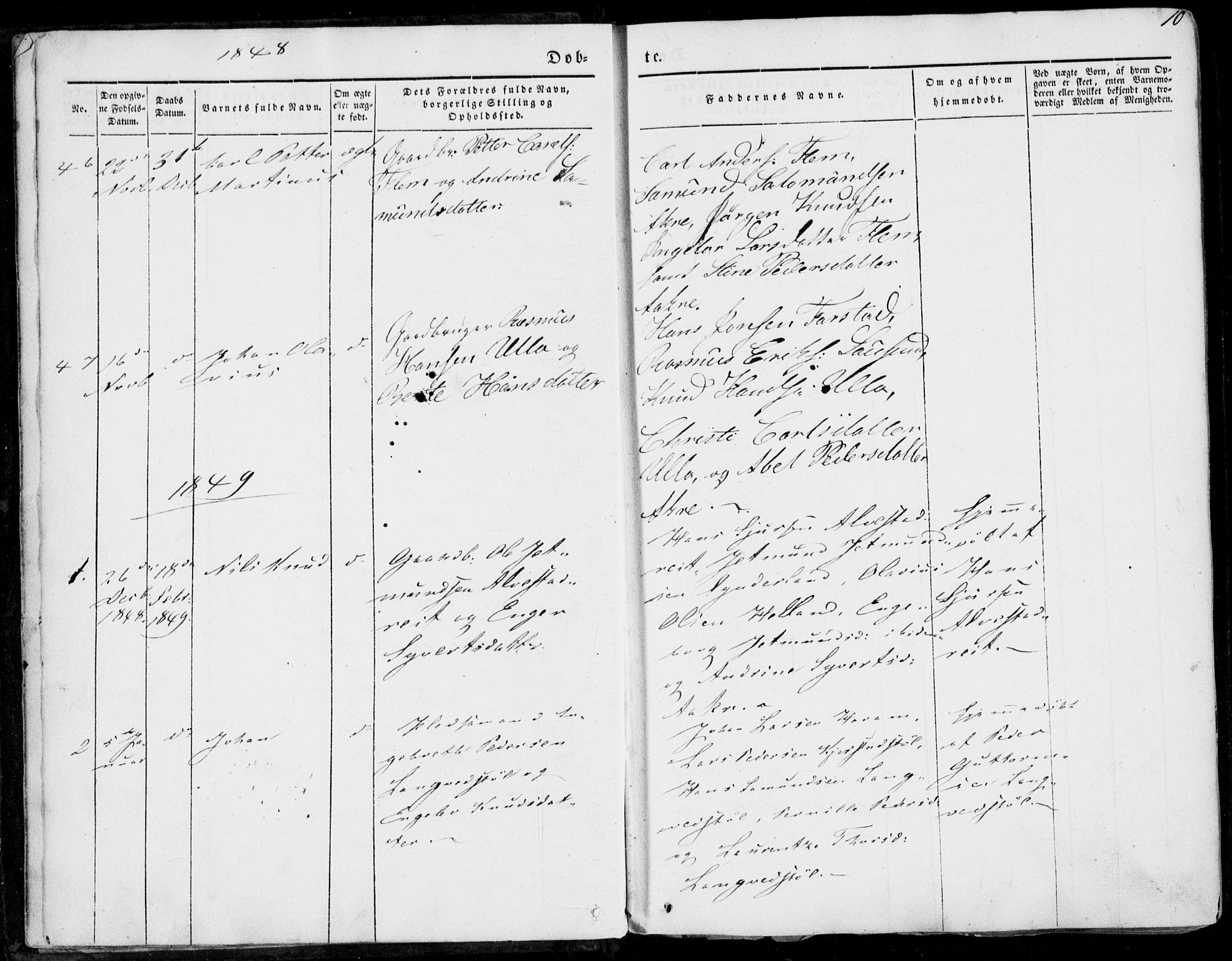 Ministerialprotokoller, klokkerbøker og fødselsregistre - Møre og Romsdal, SAT/A-1454/536/L0497: Parish register (official) no. 536A06, 1845-1865, p. 10