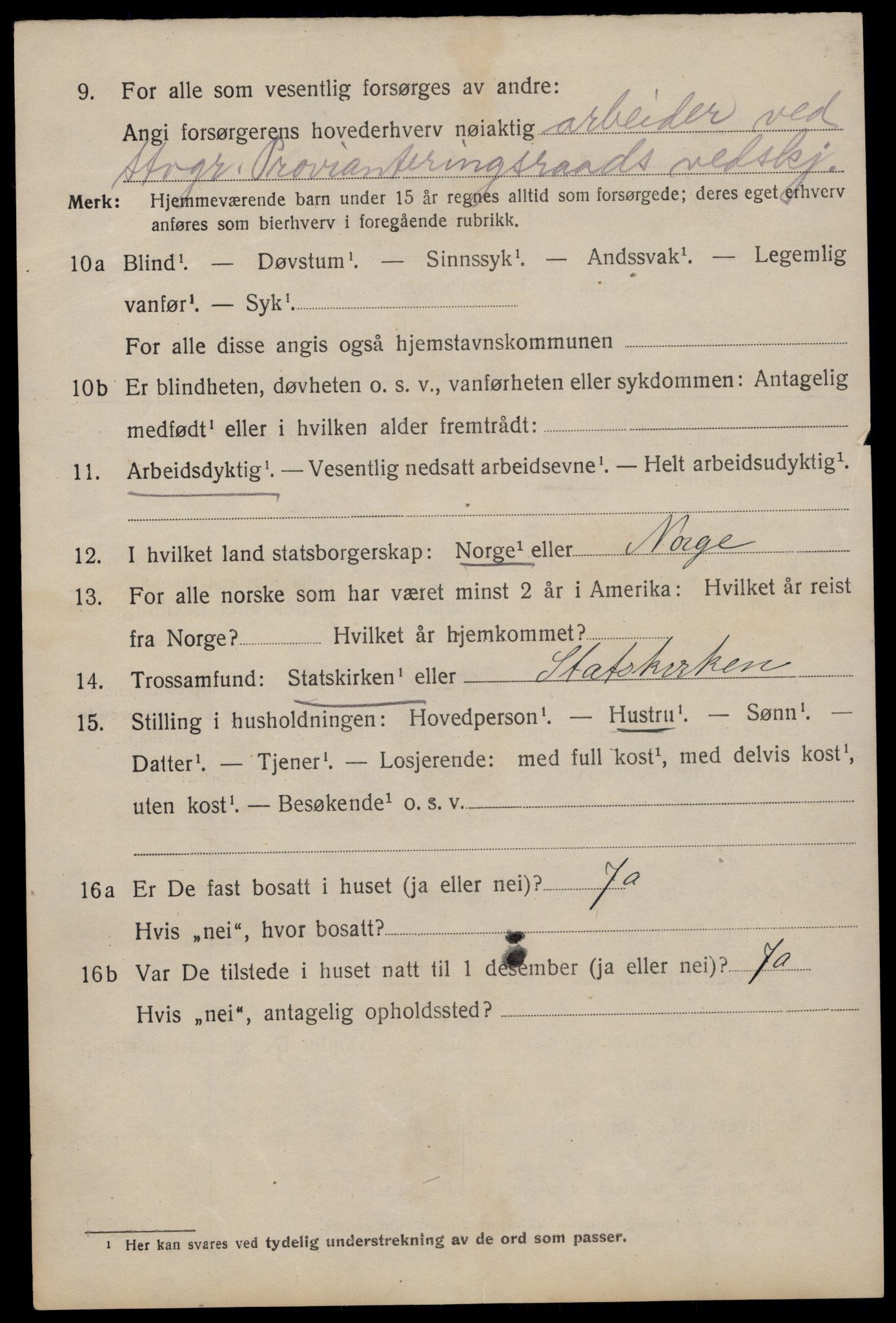 SAST, 1920 census for Stavanger, 1920, p. 113975