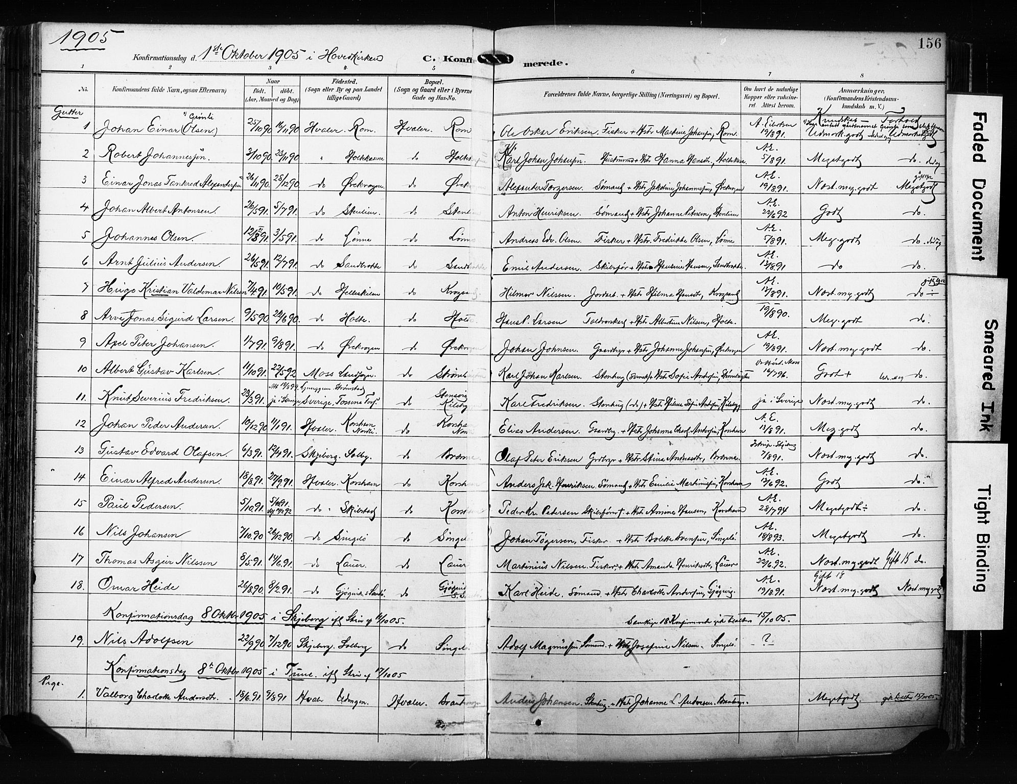 Hvaler prestekontor Kirkebøker, AV/SAO-A-2001/F/Fa/L0009: Parish register (official) no. I 9, 1895-1906, p. 156