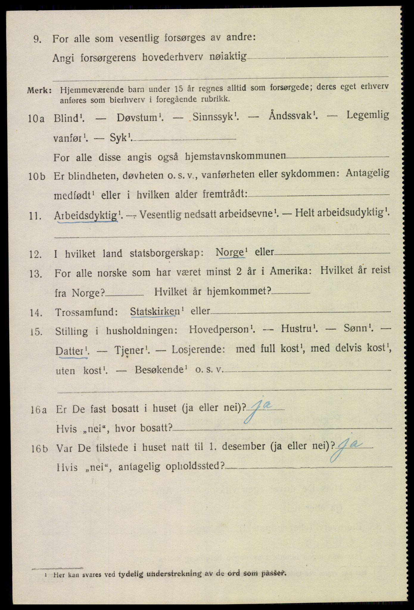 SAH, 1920 census for Trysil, 1920, p. 13000