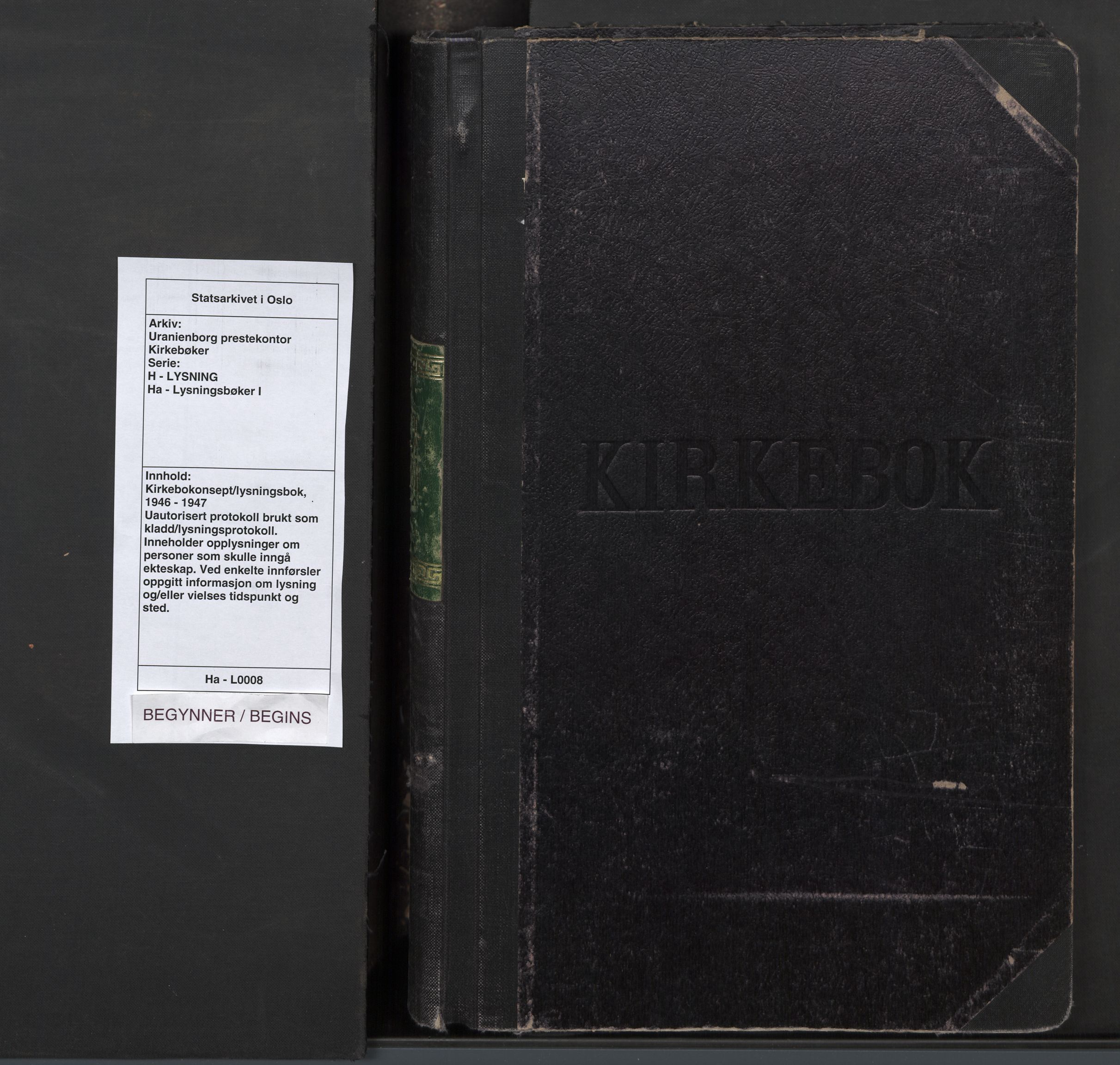 Uranienborg prestekontor Kirkebøker, SAO/A-10877/H/Ha/L0008: Banns register no. I 8, 1946-1947