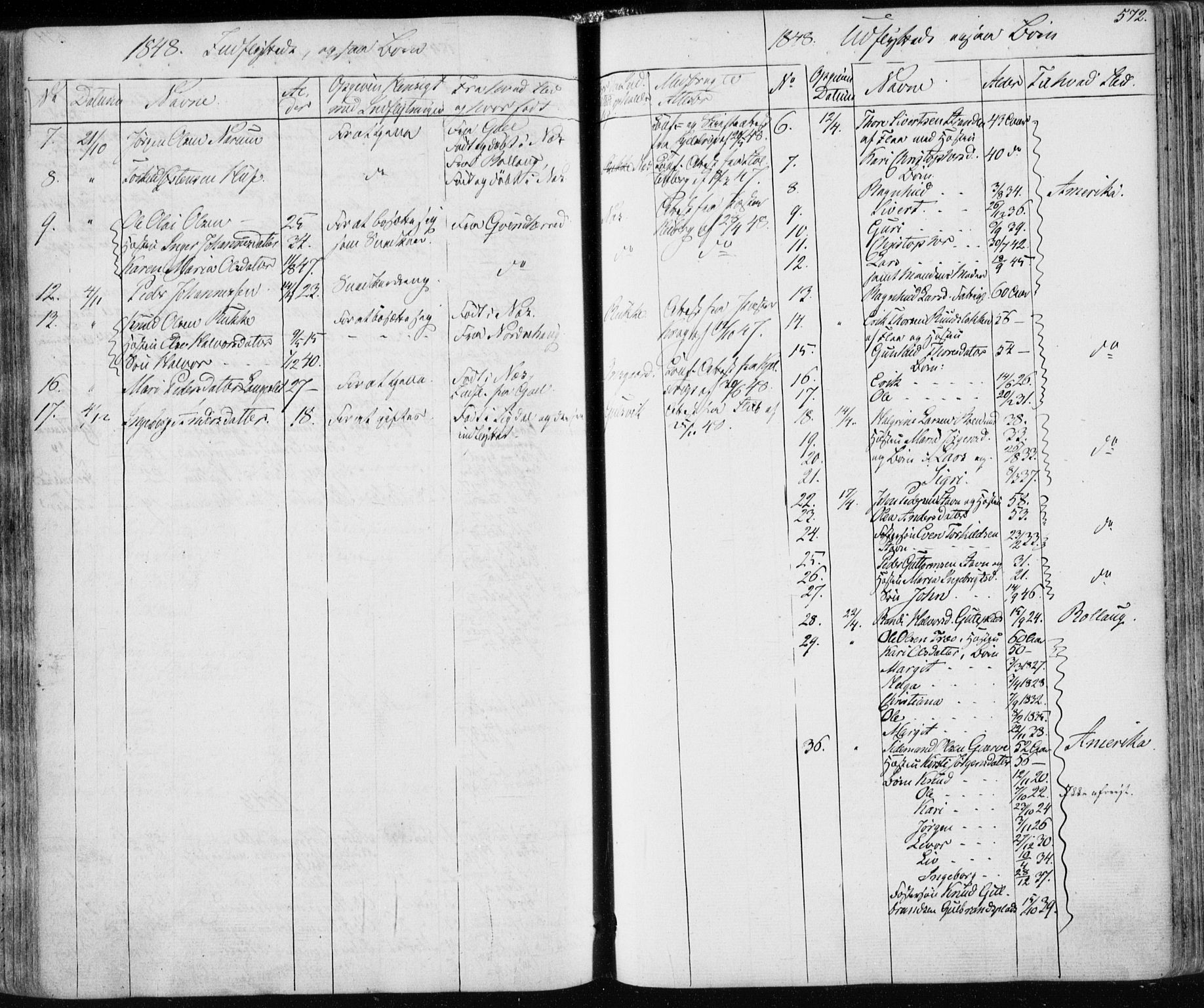 Nes kirkebøker, SAKO/A-236/F/Fa/L0009: Parish register (official) no. 9, 1834-1863, p. 572