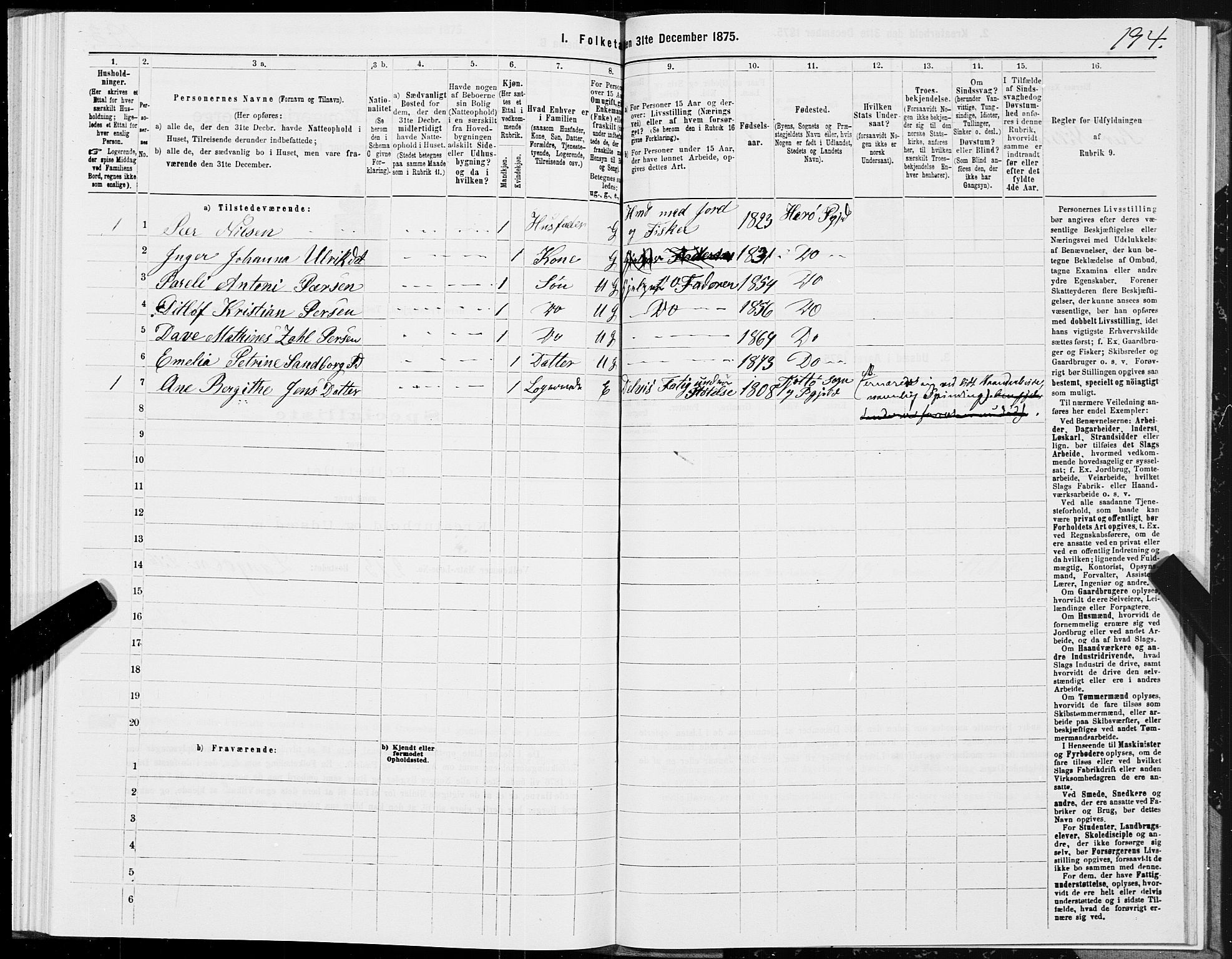 SAT, 1875 census for 1818P Herøy, 1875, p. 4194