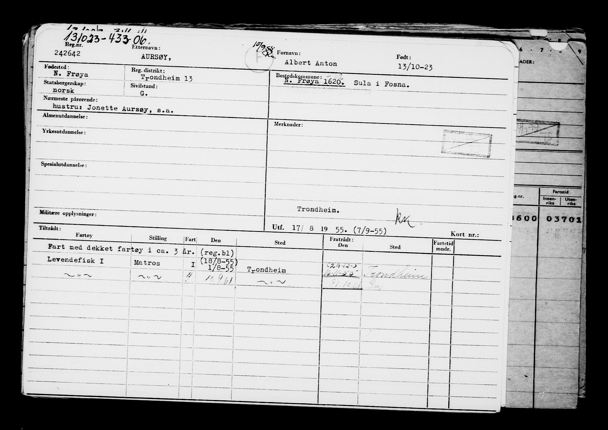 Direktoratet for sjømenn, AV/RA-S-3545/G/Gb/L0223: Hovedkort, 1923, p. 822