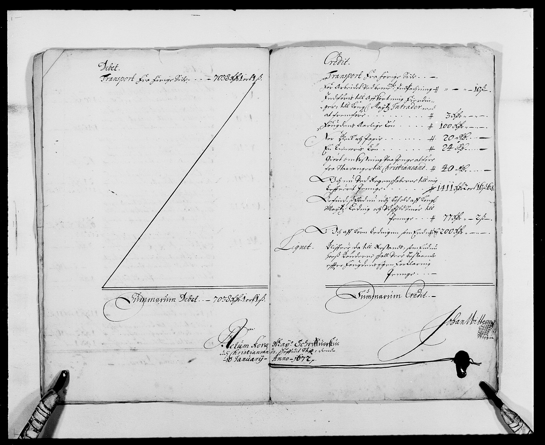 Rentekammeret inntil 1814, Reviderte regnskaper, Fogderegnskap, AV/RA-EA-4092/R46/L2713: Fogderegnskap Jæren og Dalane, 1671-1672, p. 188