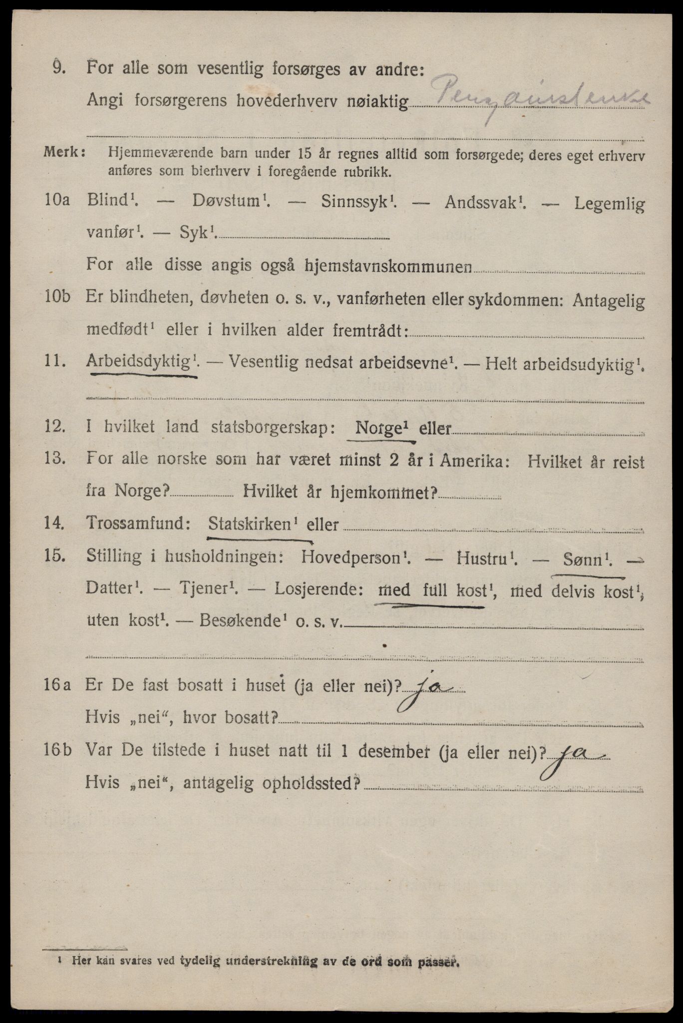 SAST, 1920 census for Skudenes, 1920, p. 3377