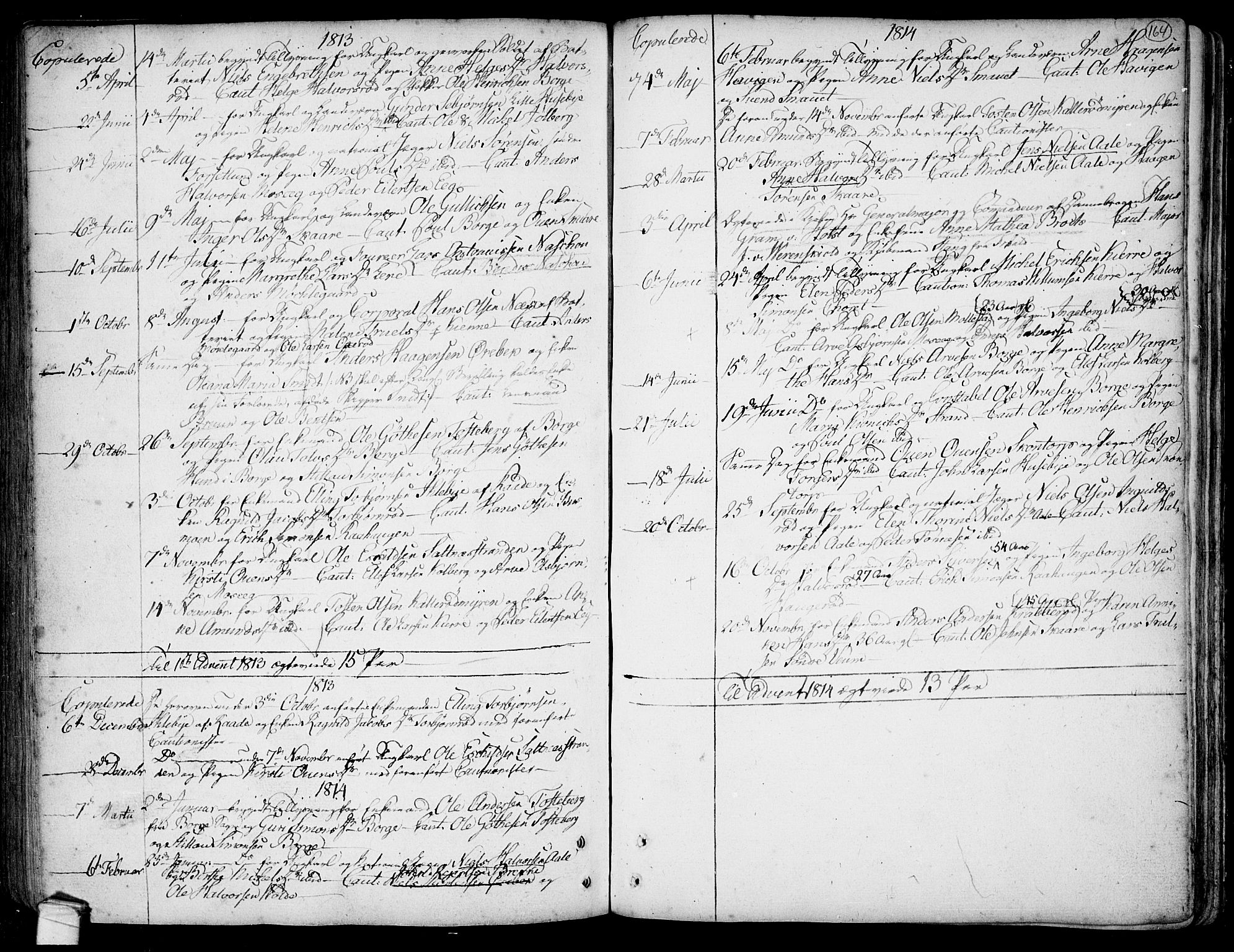 Onsøy prestekontor Kirkebøker, SAO/A-10914/F/Fa/L0001: Parish register (official) no. I 1, 1733-1814, p. 164