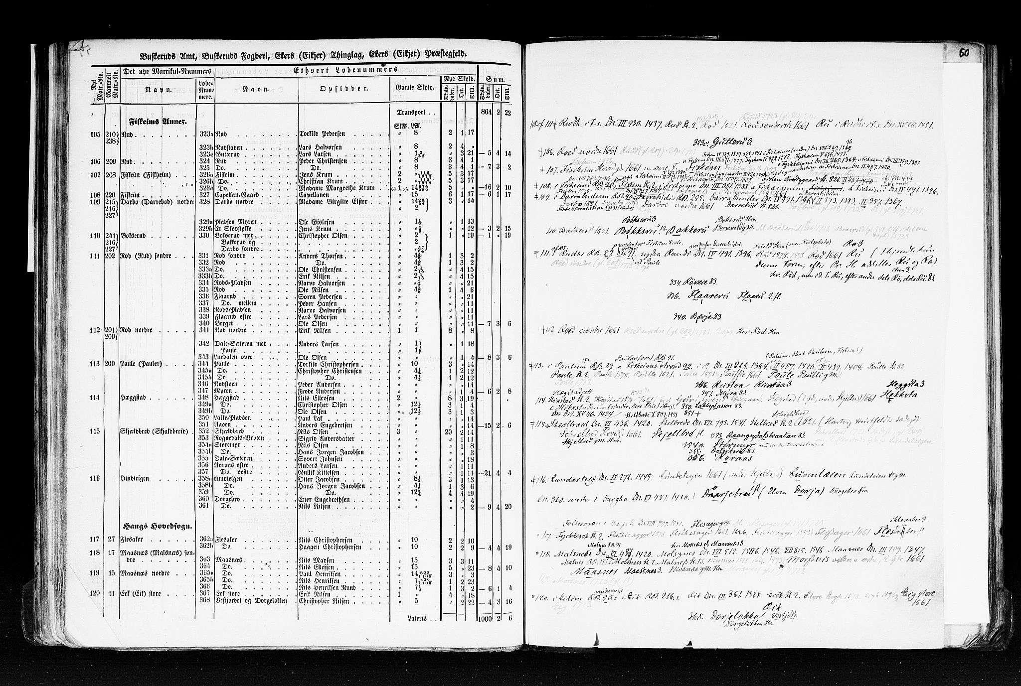 Rygh, AV/RA-PA-0034/F/Fb/L0005: Matrikkelen for 1838 - Buskerud amt (Buskerud fylke), 1838, p. 59b