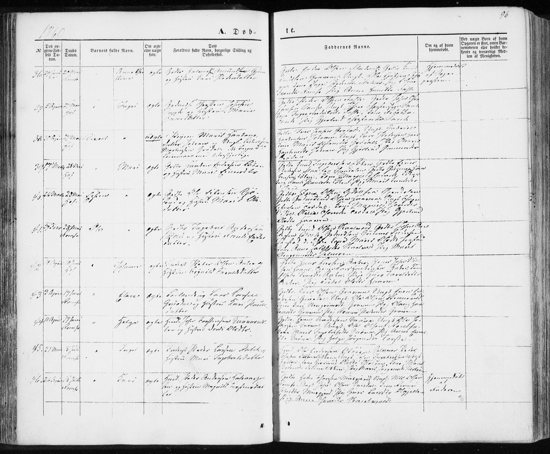 Ministerialprotokoller, klokkerbøker og fødselsregistre - Møre og Romsdal, AV/SAT-A-1454/590/L1013: Parish register (official) no. 590A05, 1847-1877, p. 96