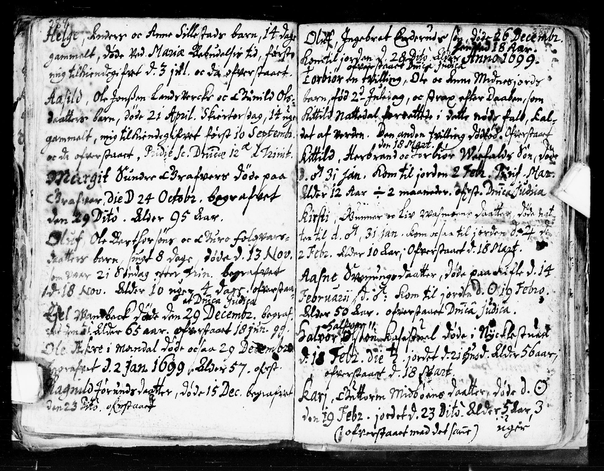 Seljord kirkebøker, SAKO/A-20/F/Fa/L0002: Parish register (official) no. I 2, 1689-1713, p. 284-285