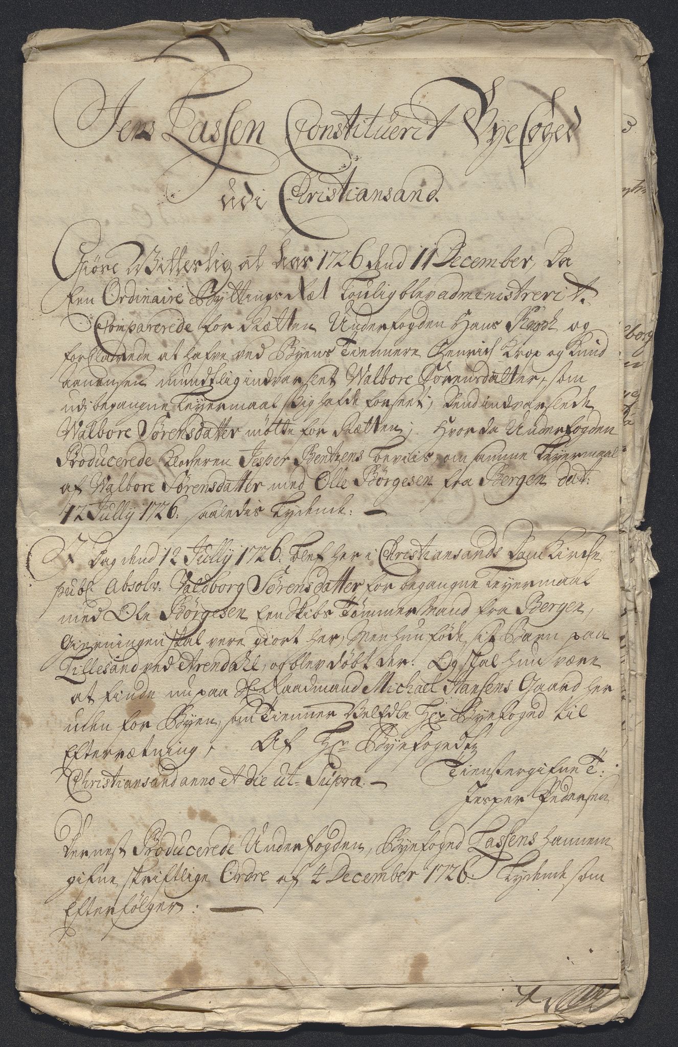 Rentekammeret inntil 1814, Reviderte regnskaper, Byregnskaper, AV/RA-EA-4066/R/Rm/L0286: [M19] Sikt og sakefall, 1719-1727, p. 582