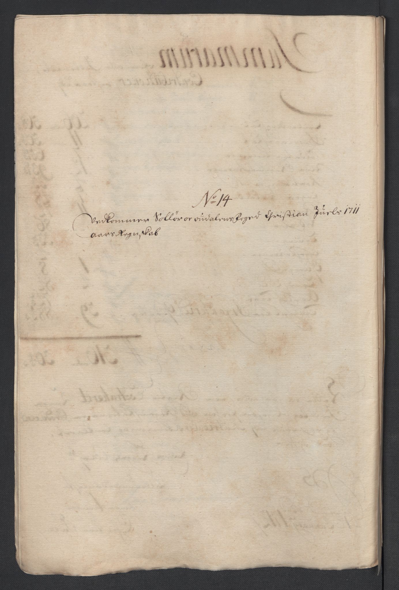 Rentekammeret inntil 1814, Reviderte regnskaper, Fogderegnskap, AV/RA-EA-4092/R13/L0848: Fogderegnskap Solør, Odal og Østerdal, 1711, p. 261