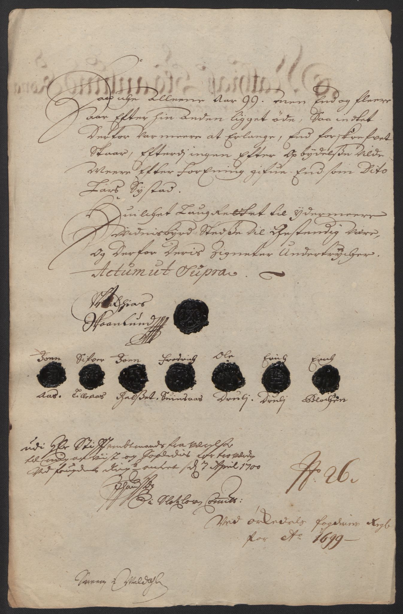 Rentekammeret inntil 1814, Reviderte regnskaper, Fogderegnskap, AV/RA-EA-4092/R60/L3949: Fogderegnskap Orkdal og Gauldal, 1699, p. 210