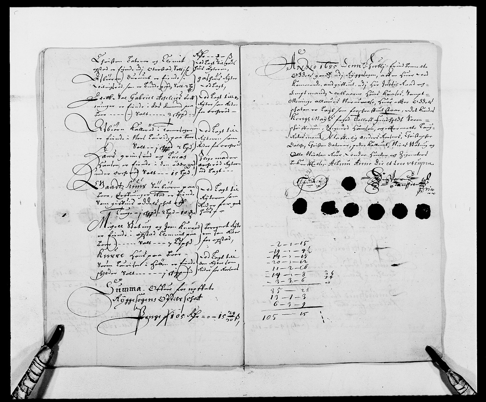 Rentekammeret inntil 1814, Reviderte regnskaper, Fogderegnskap, RA/EA-4092/R02/L0105: Fogderegnskap Moss og Verne kloster, 1685-1687, p. 67