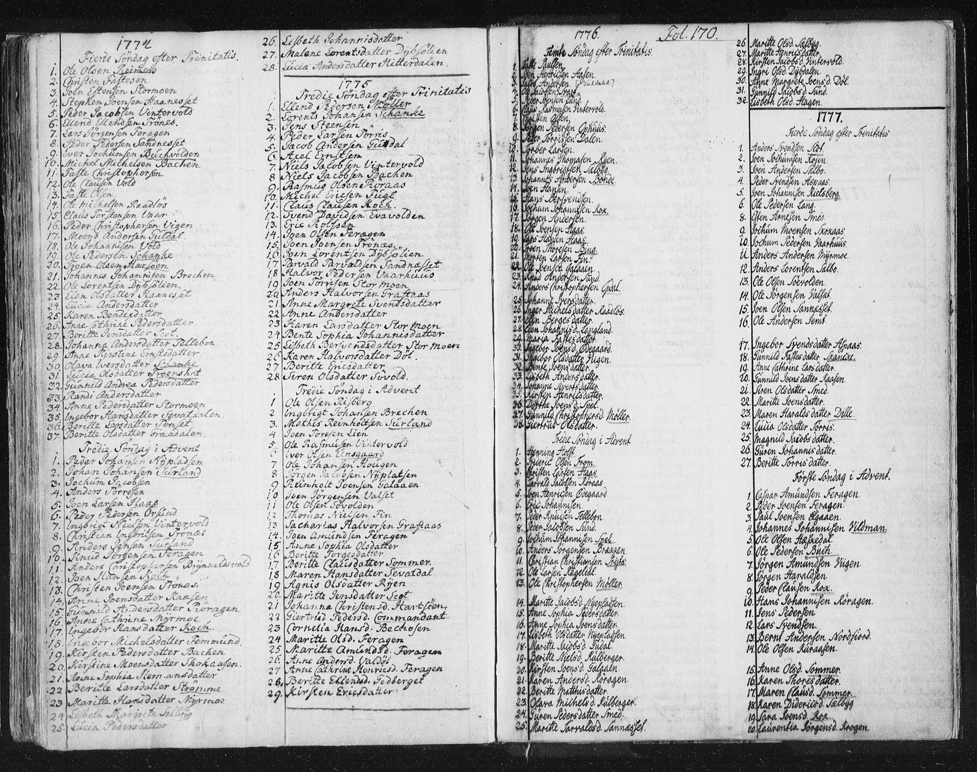 Ministerialprotokoller, klokkerbøker og fødselsregistre - Sør-Trøndelag, SAT/A-1456/681/L0926: Parish register (official) no. 681A04, 1767-1797, p. 170