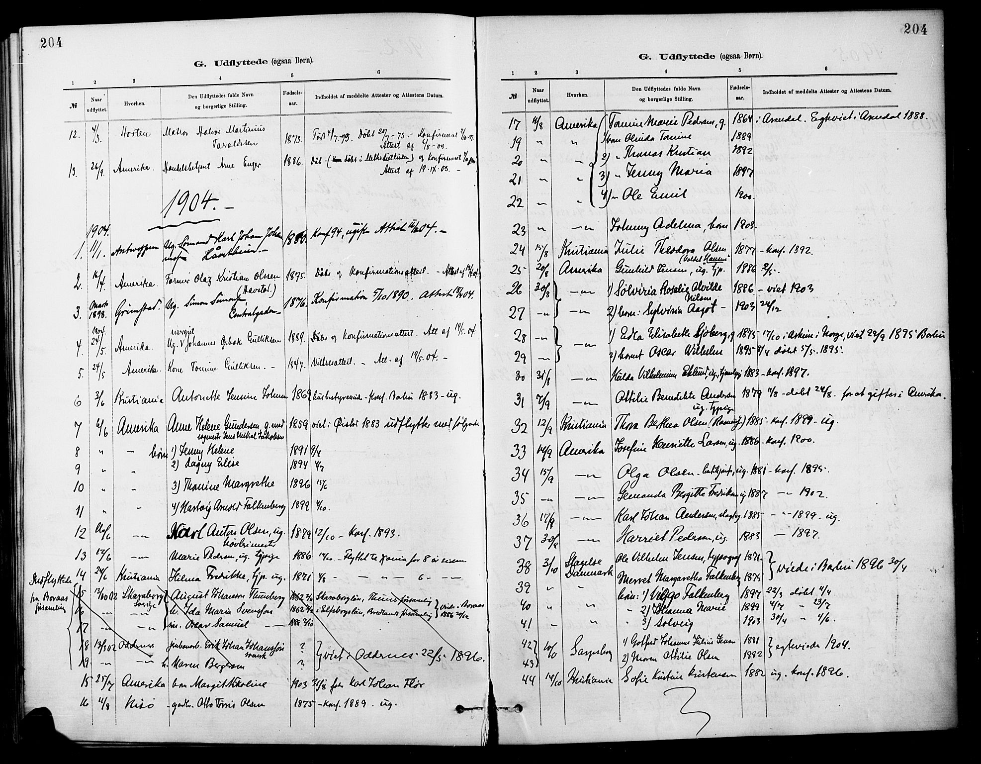Barbu sokneprestkontor, AV/SAK-1111-0003/F/Fa/L0003: Parish register (official) no. A 3, 1883-1898, p. 204
