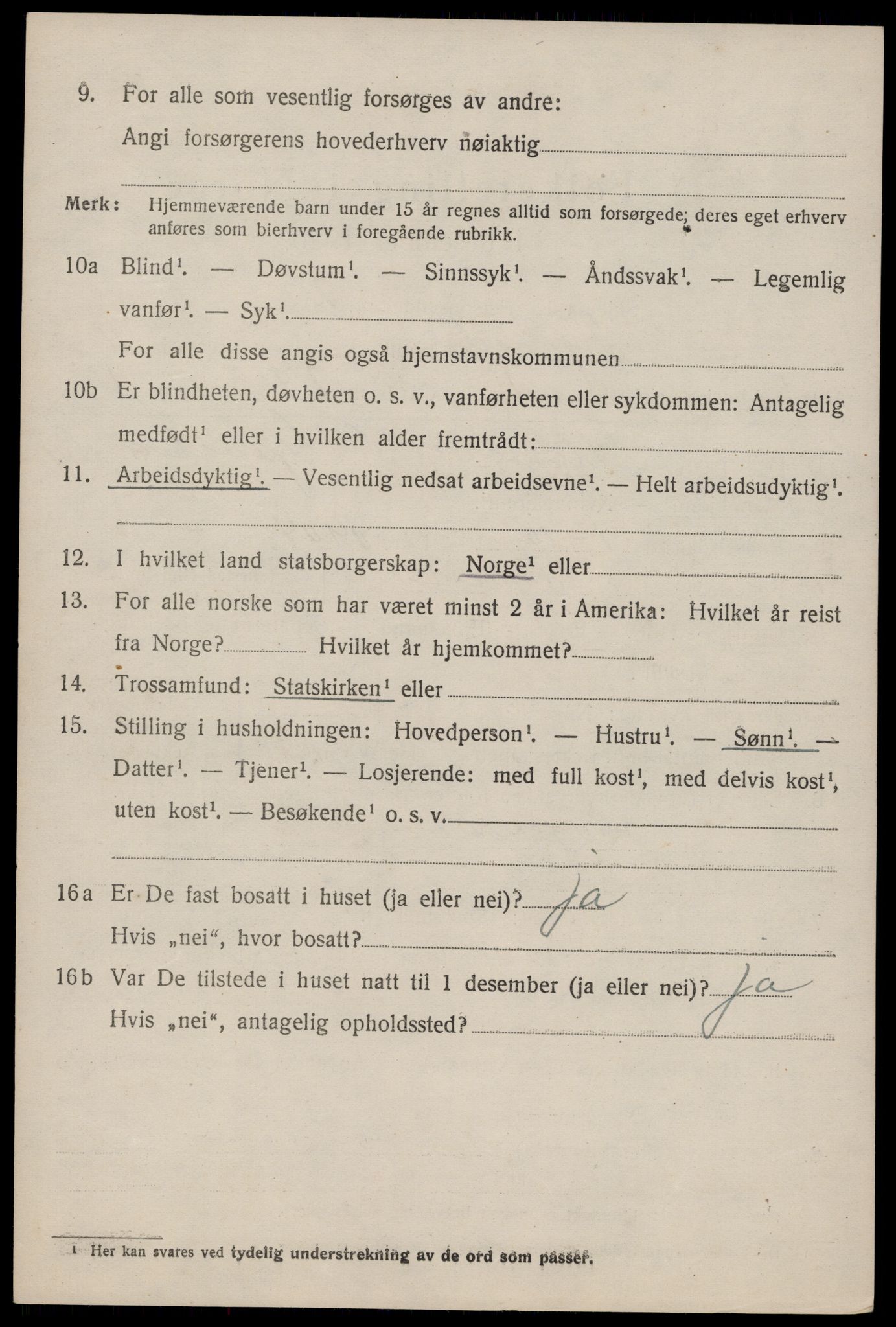 SAKO, 1920 census for Fyresdal, 1920, p. 4156