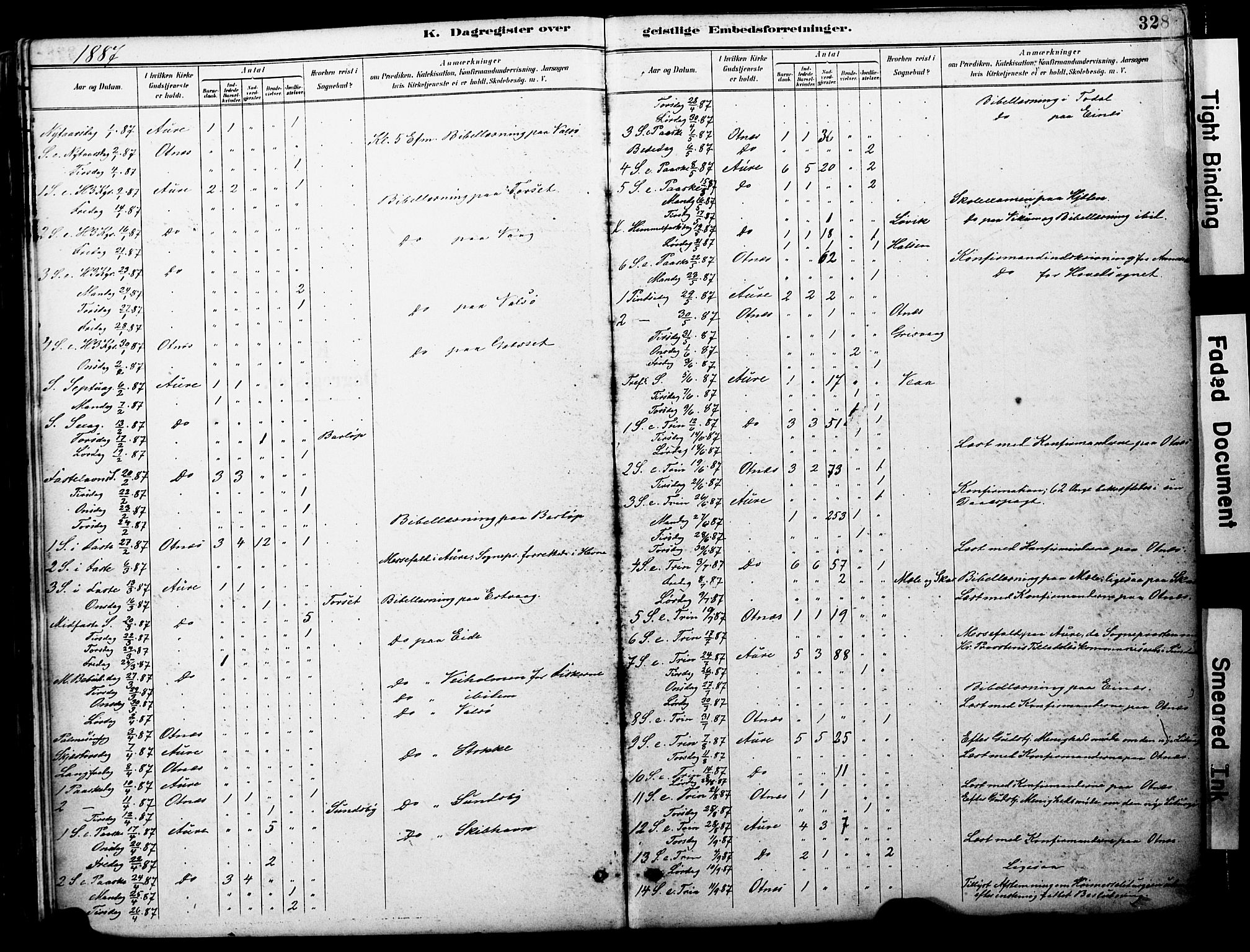 Ministerialprotokoller, klokkerbøker og fødselsregistre - Møre og Romsdal, AV/SAT-A-1454/578/L0907: Parish register (official) no. 578A06, 1887-1904, p. 328